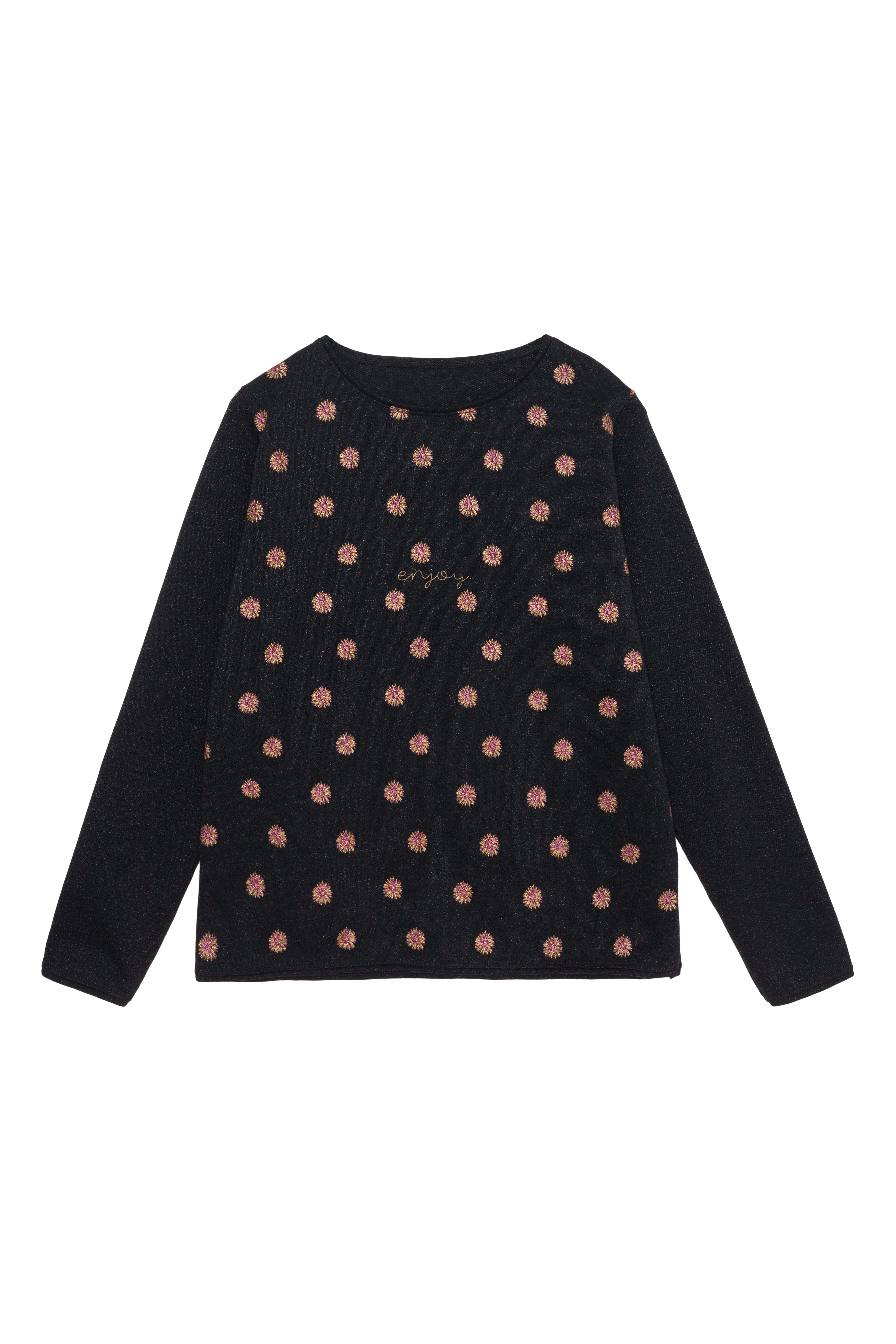 Sudadera negra MARGARITAS