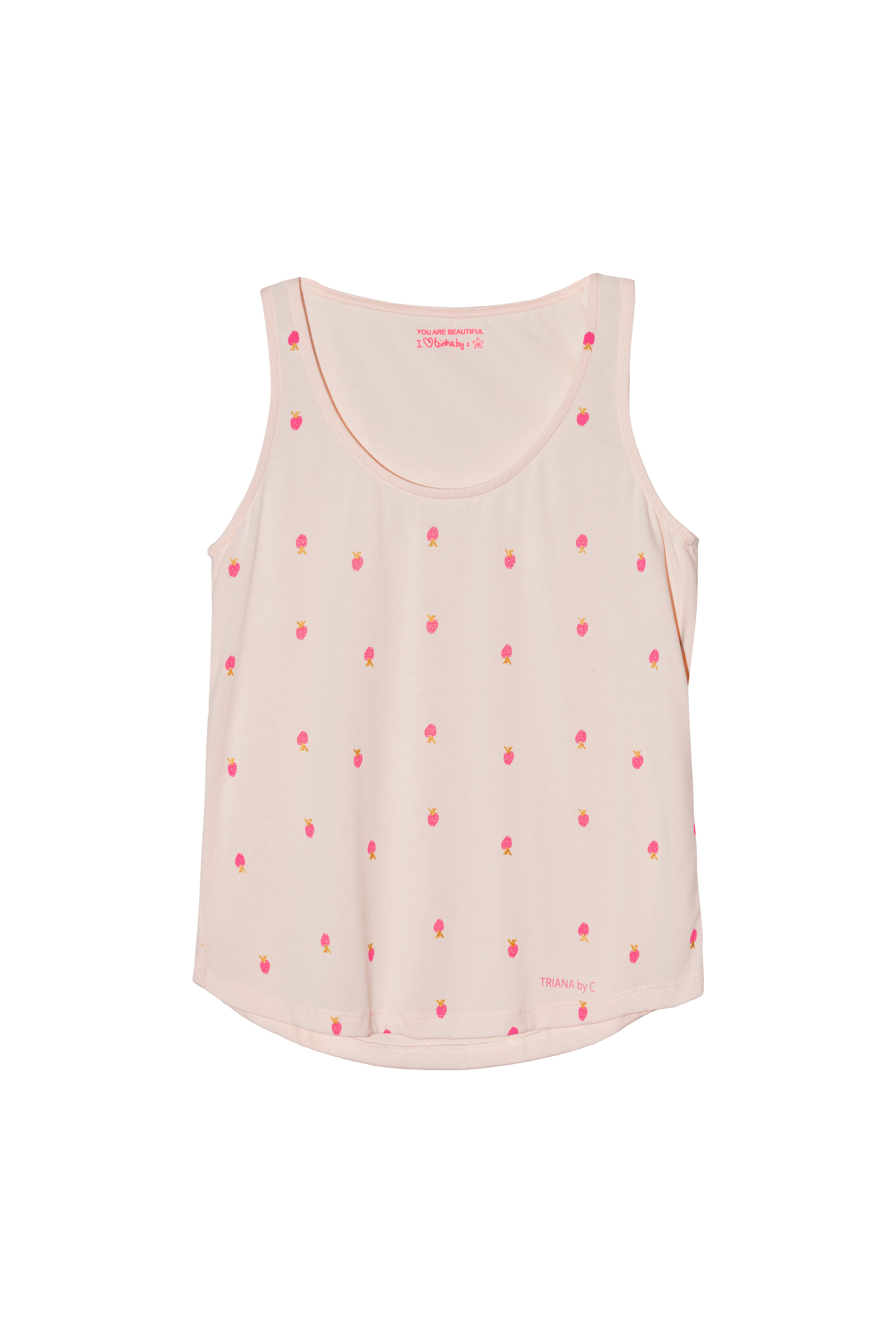 Strawberry pink tank top