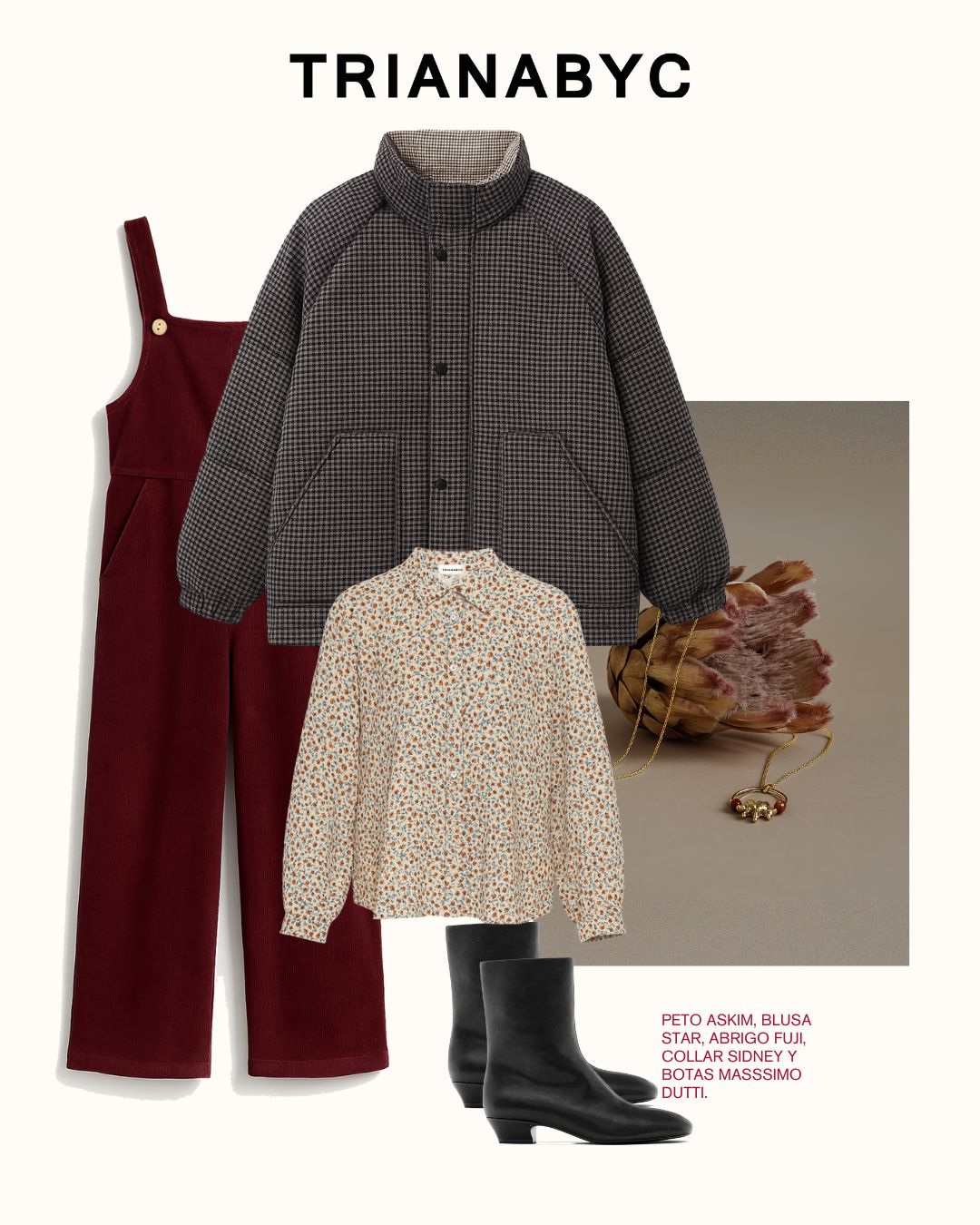 ABRIGO FUJI ACOLCHADO cuadros vichy