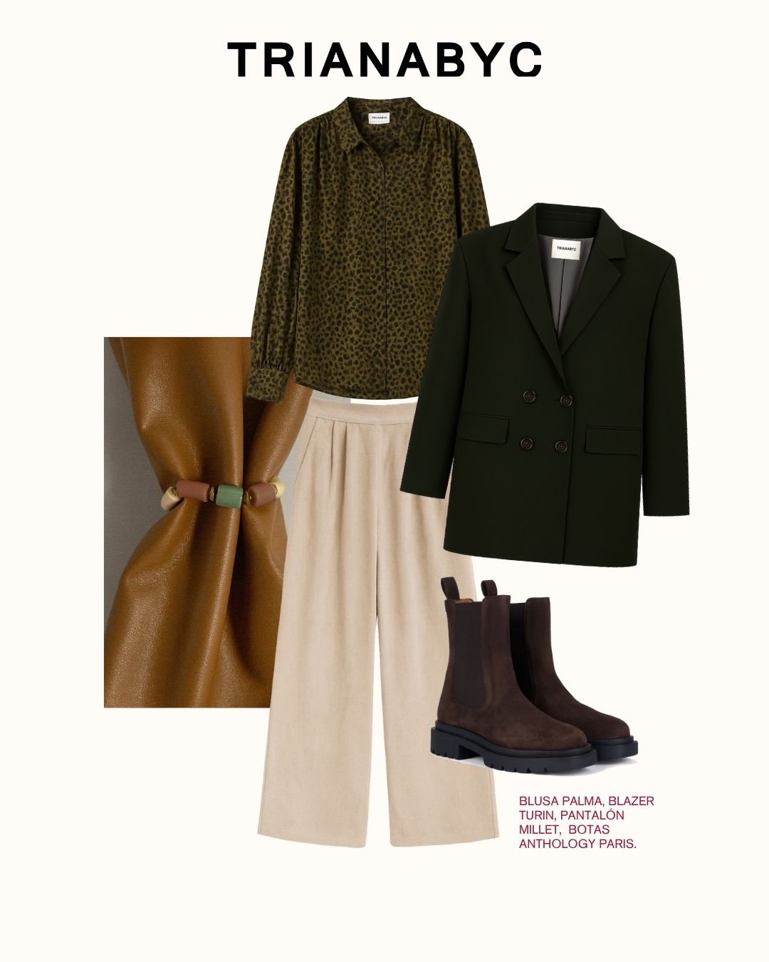 BLUSA PALMA ANIMAL VERDE