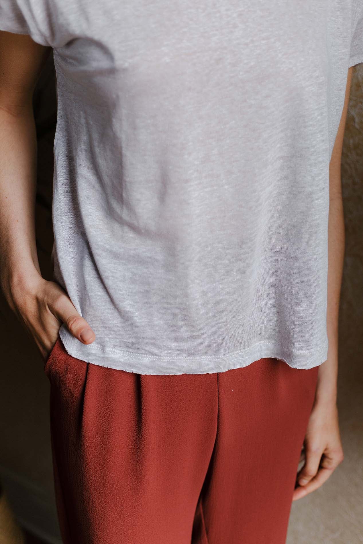 T-shirt MENFIS en lin gris