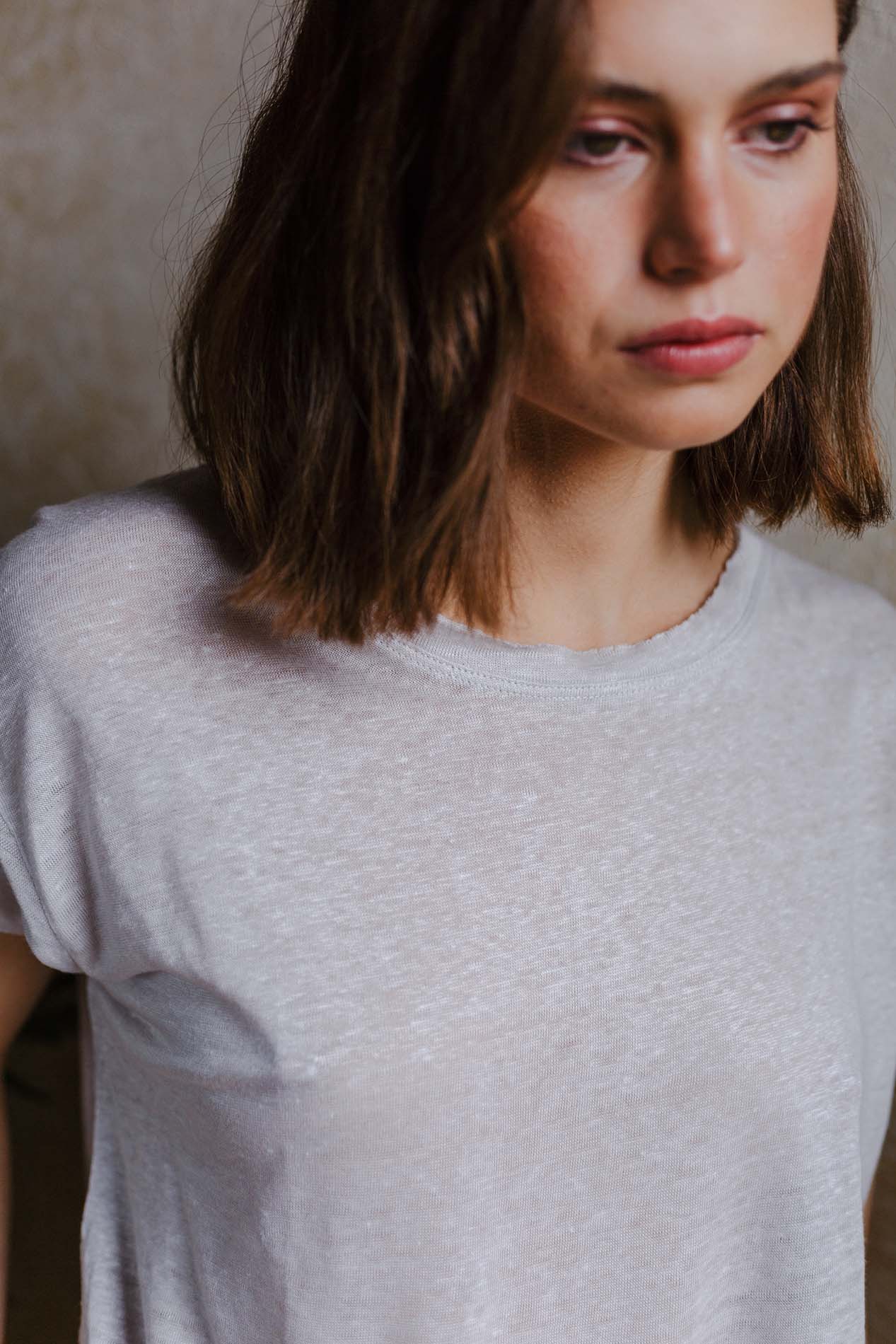 T-shirt MENFIS en lin gris