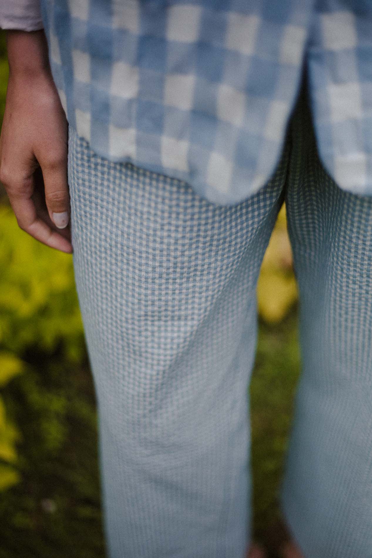 MILLET gingham mint trousers