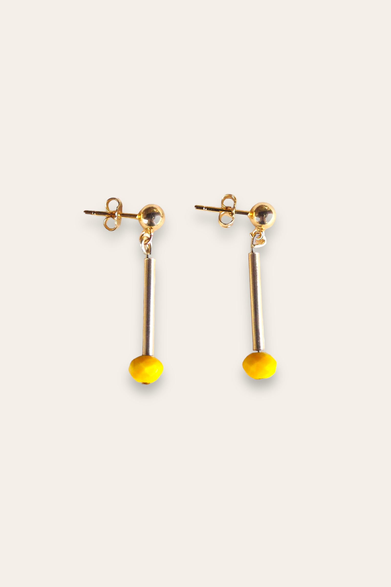 Pendientes ONE cristal amarillo