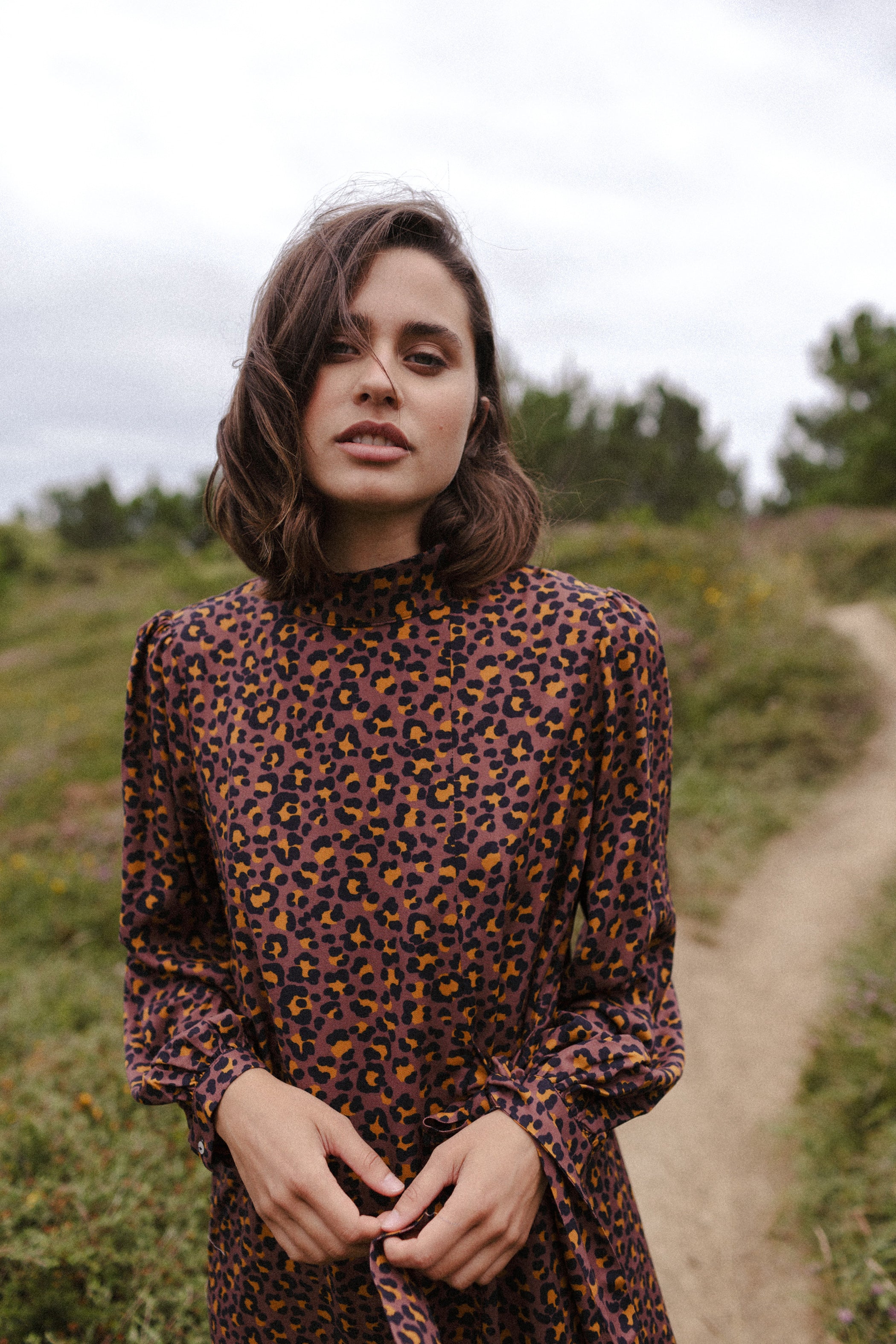 Vestido LAVAL ANIMAL PRINT chocolate