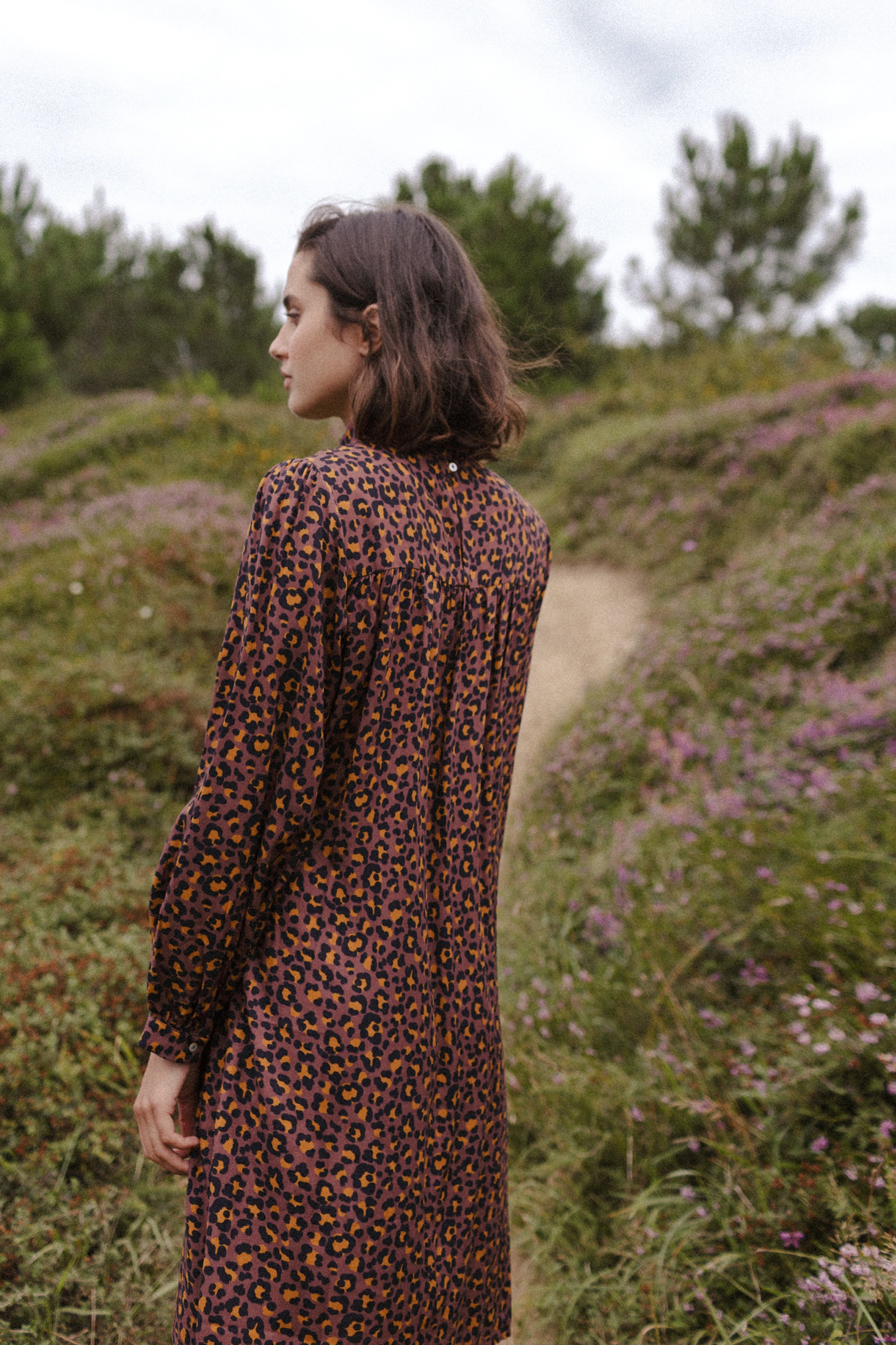 Vestido LAVAL ANIMAL PRINT chocolate