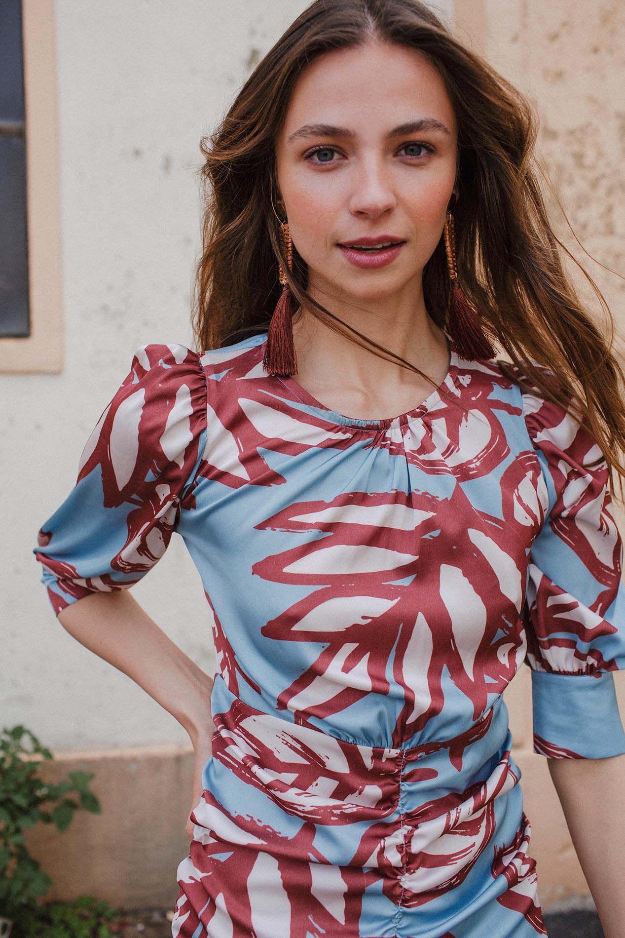 TROPICANA palm tree dress