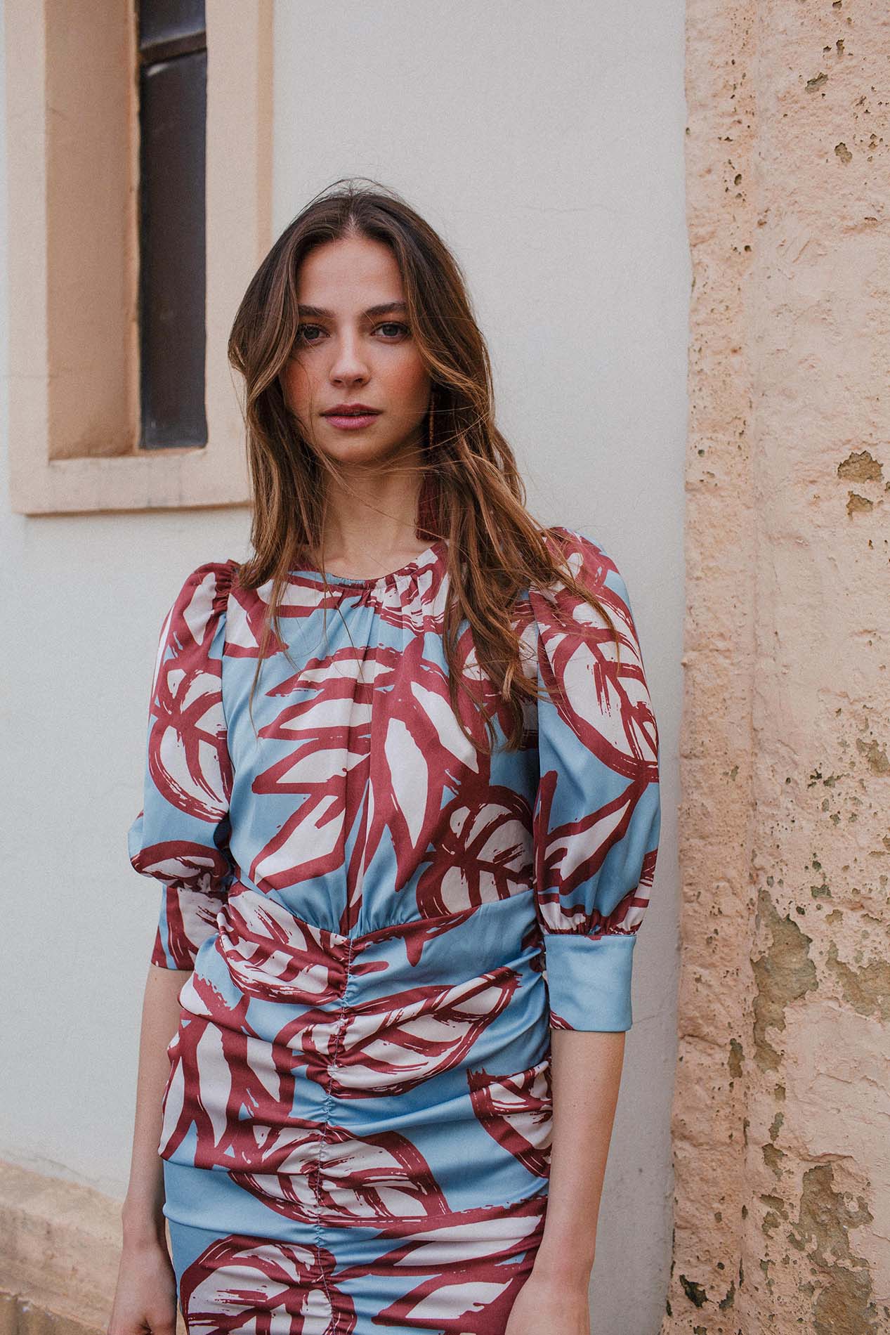 TROPICANA palm tree dress