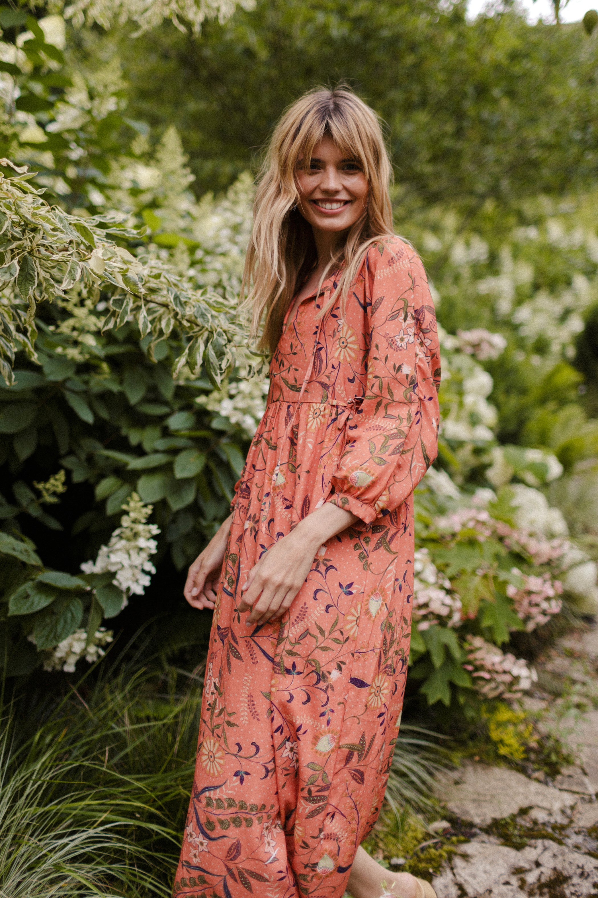 DURAN green dots dress