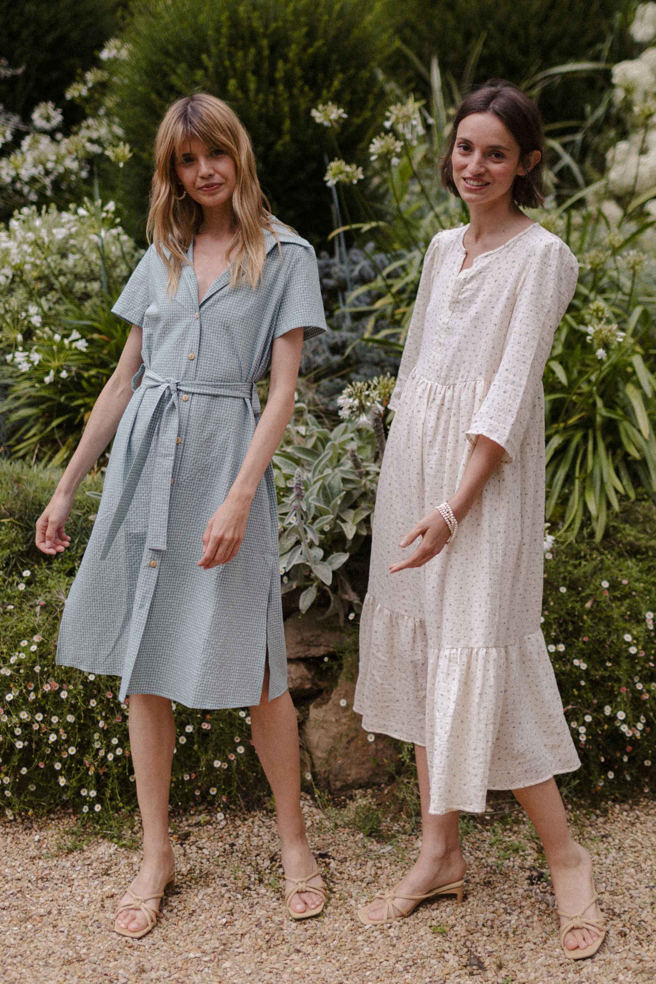 TULIPA mint gingham dress