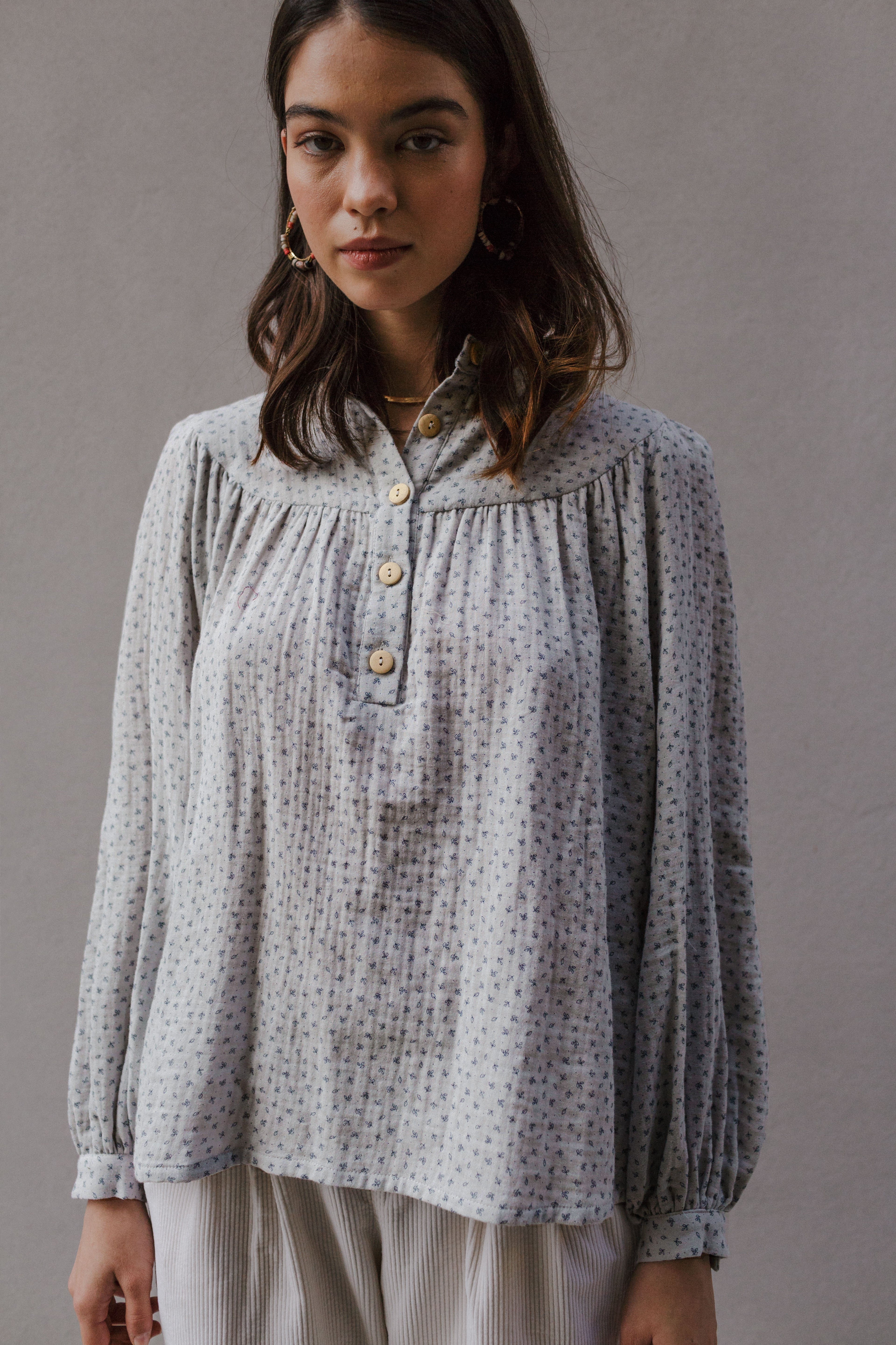 Blusa CENIA ORGANIC AZUL