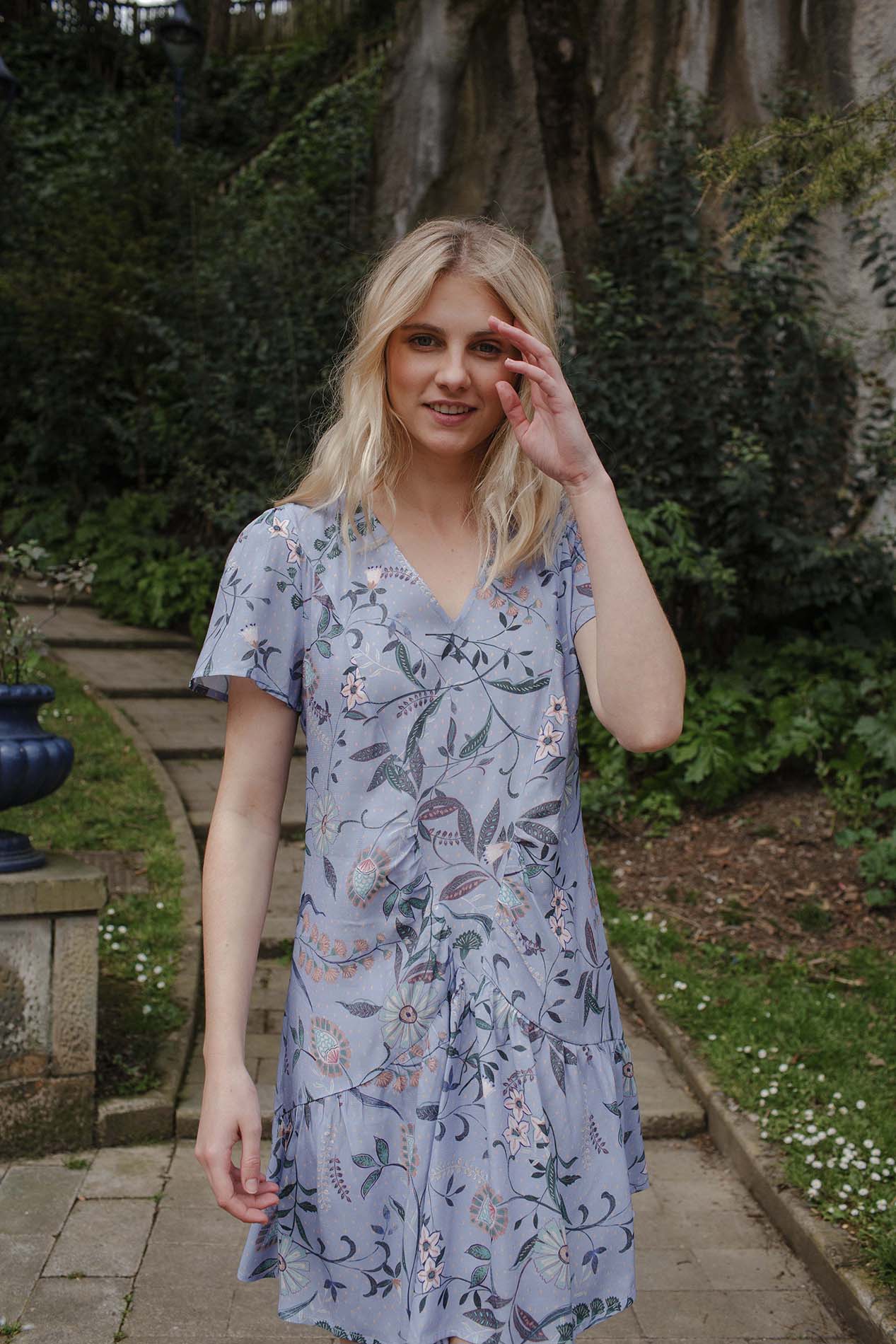 PALMA multiflower blue dress