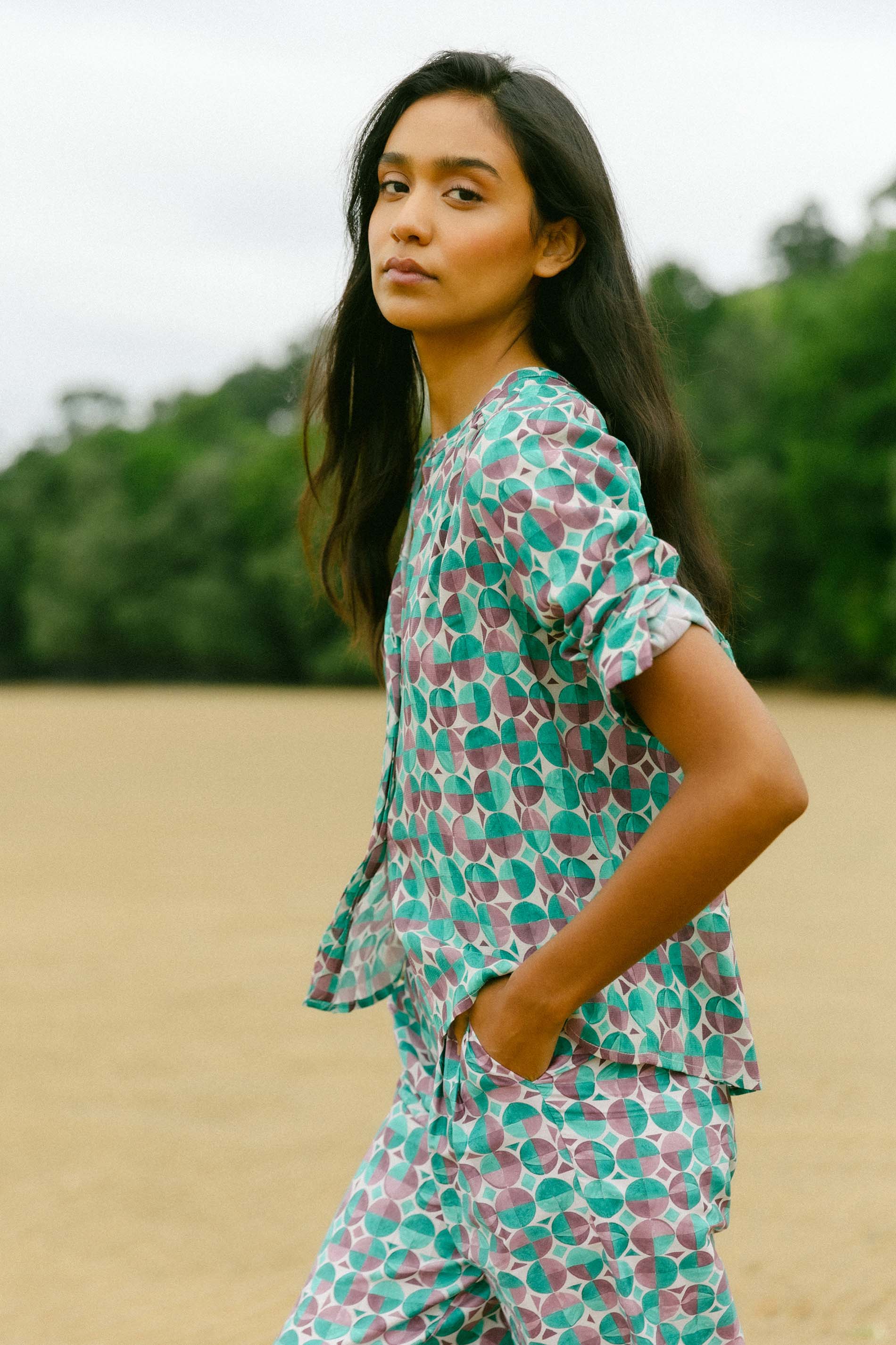 Blusa melbourne geométrica