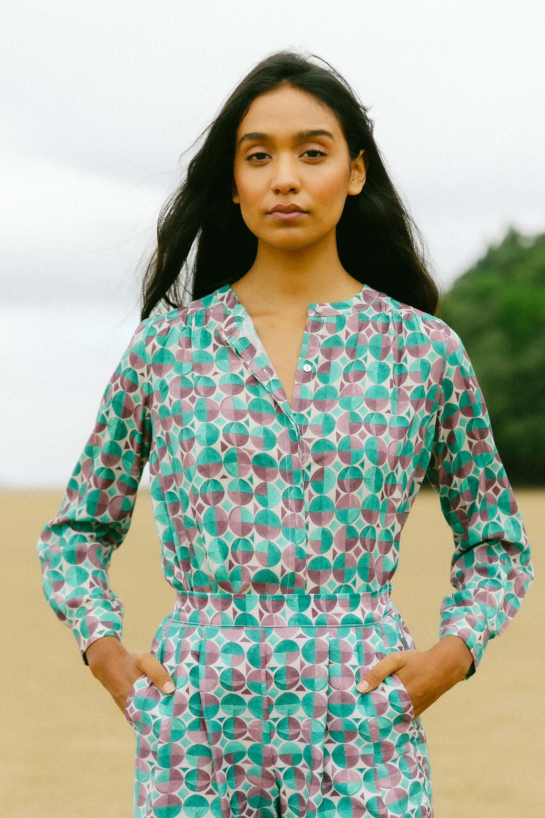 Blusa melbourne geométrica