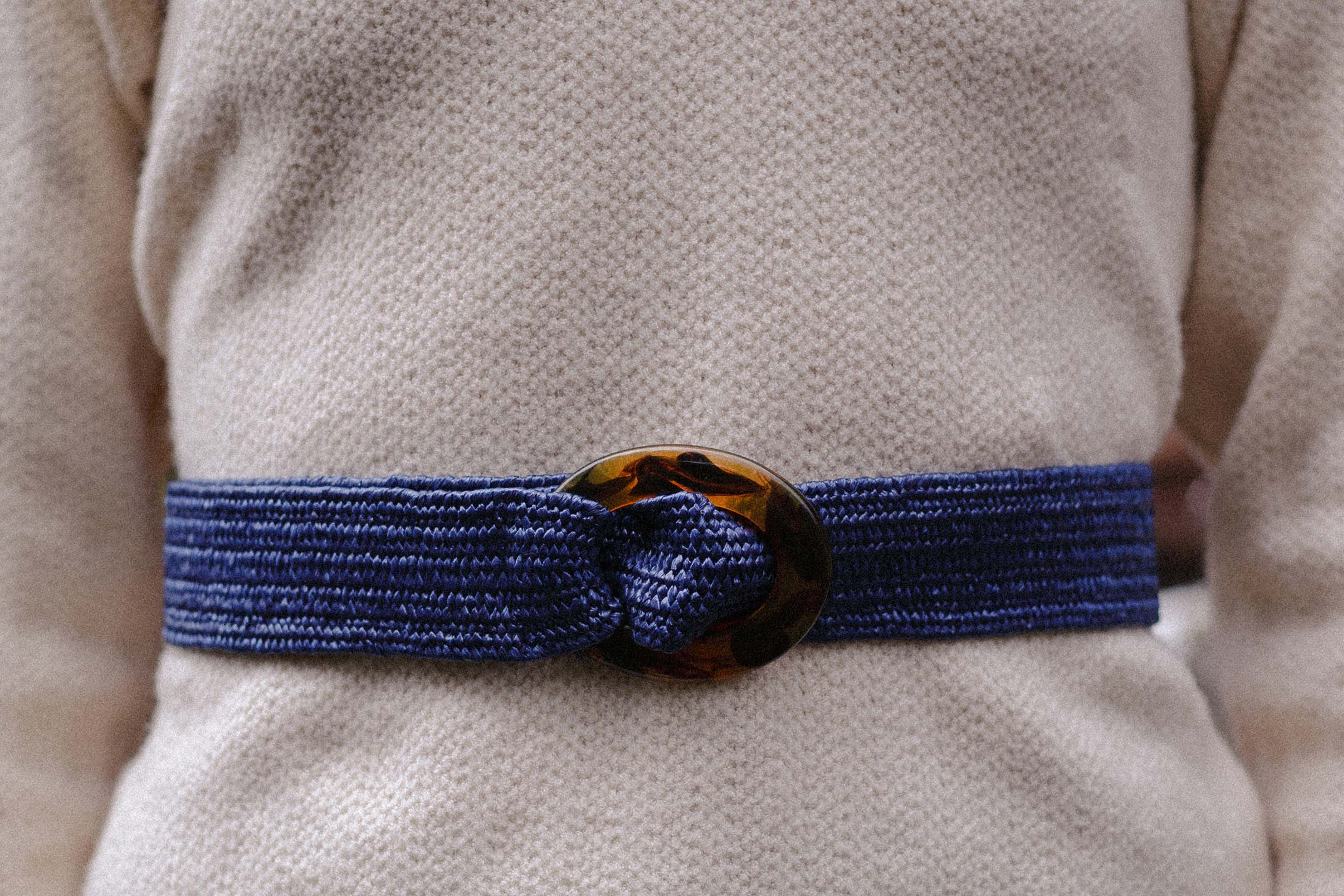 Black belt with golden buckle