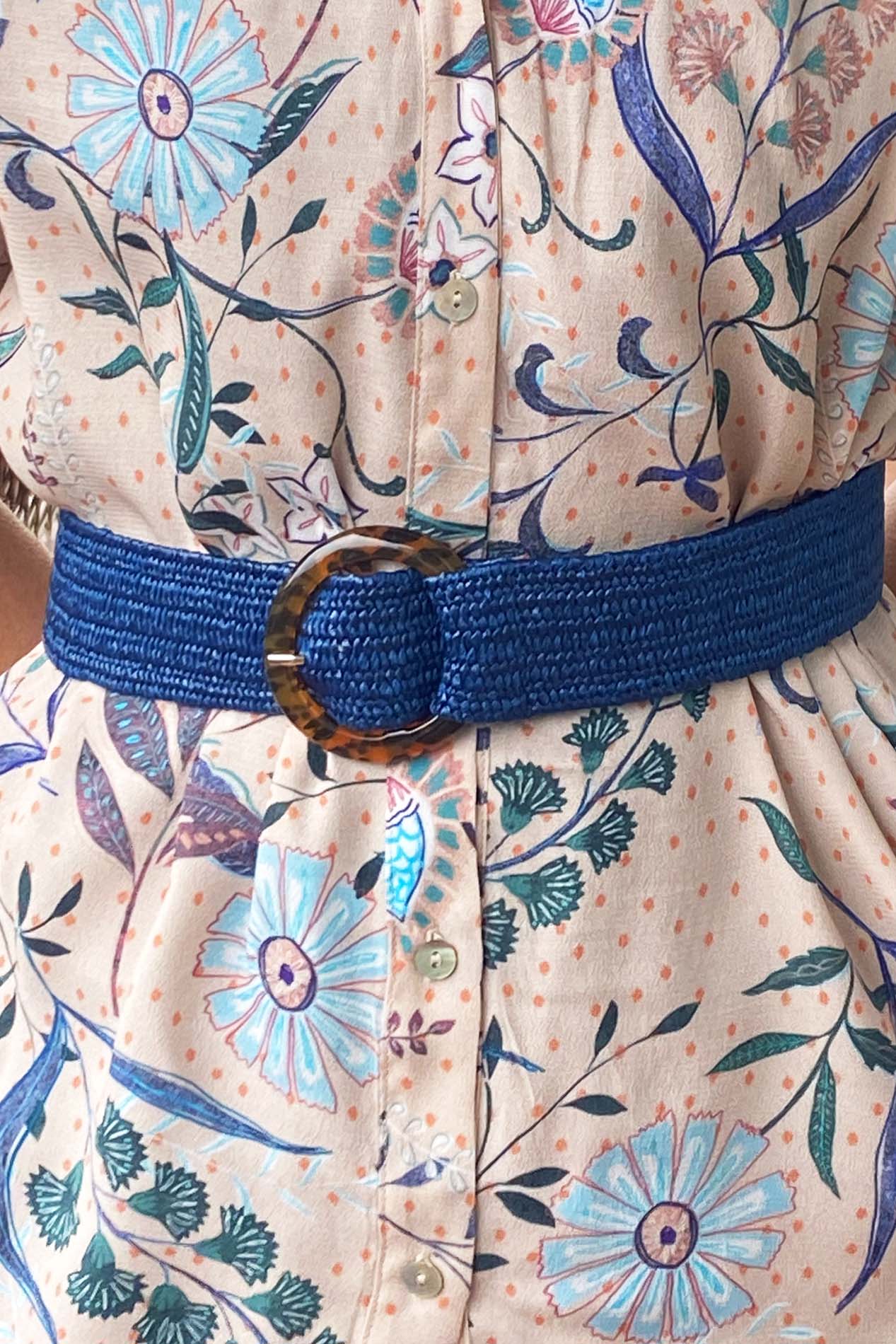 Black belt with golden buckle