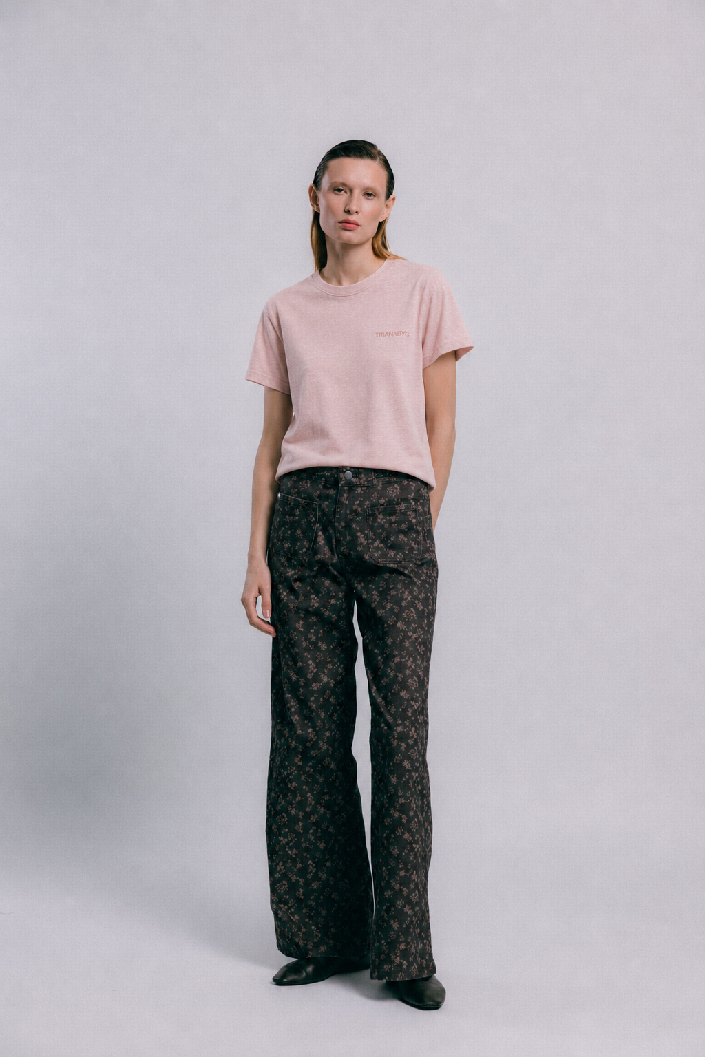 Camiseta rosa bordado TRIANABYC
