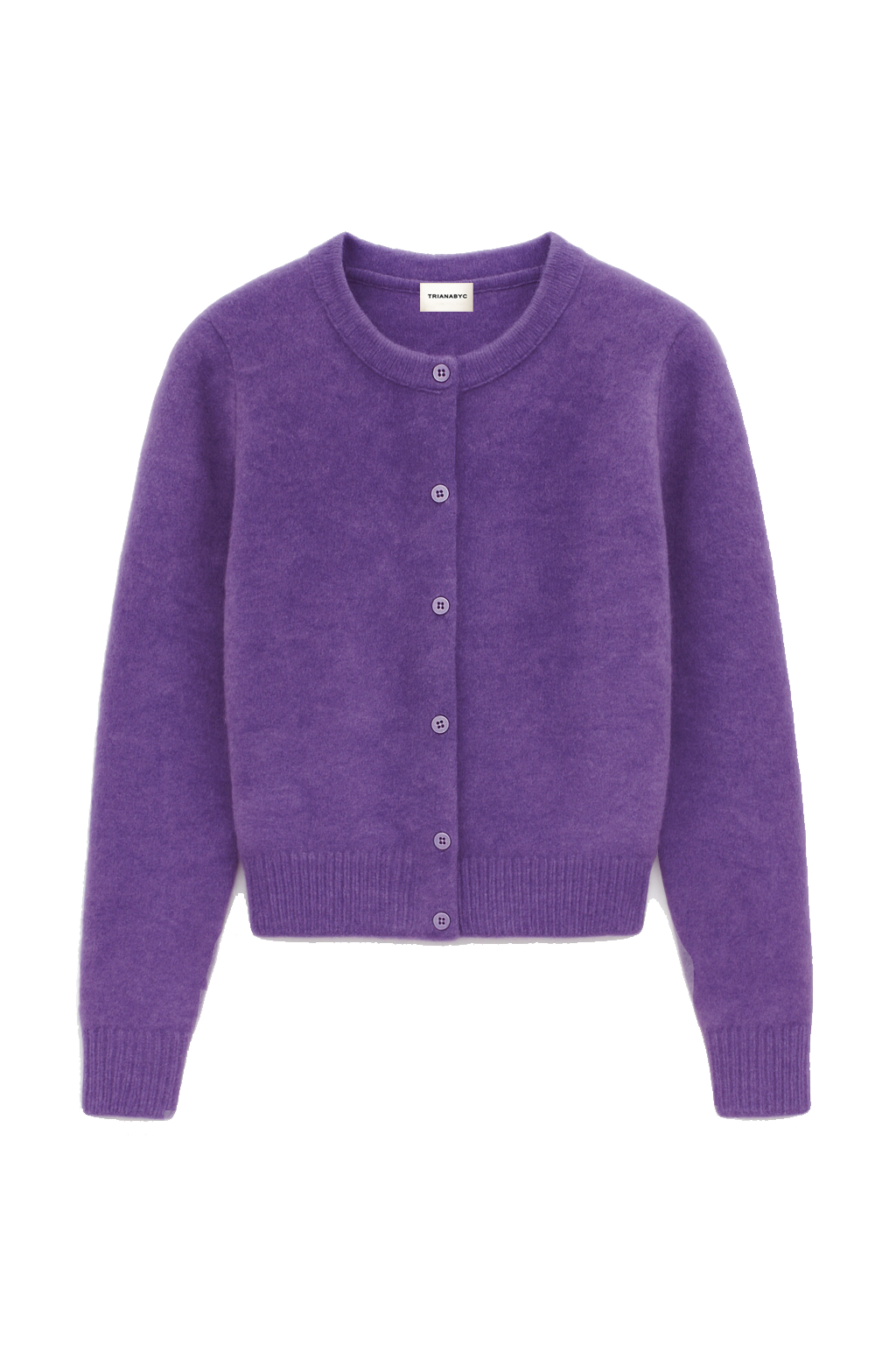 Chaqueta de punto DINA MALVA. Baby alpaca y lana merino.