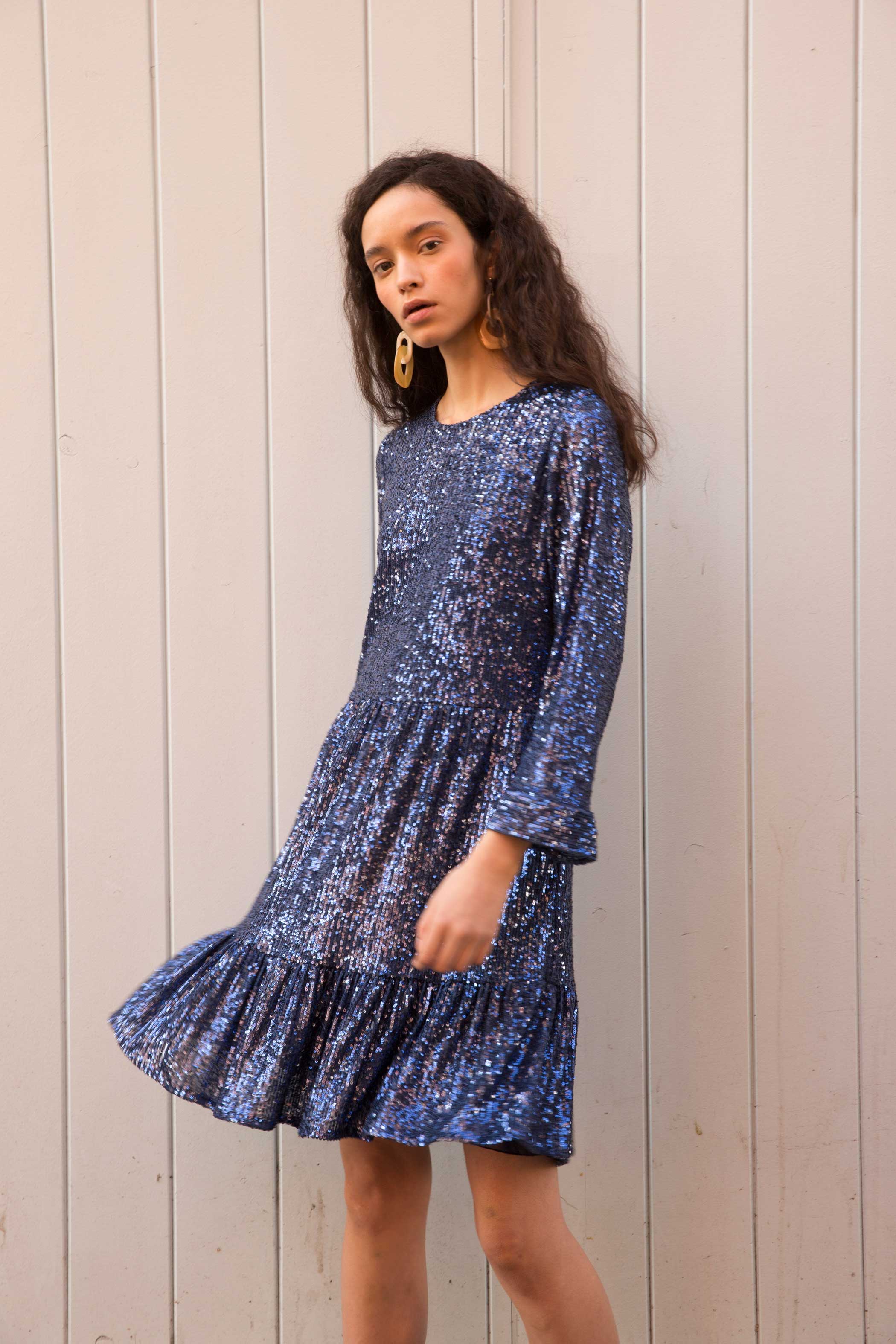 BLUE sequin dress