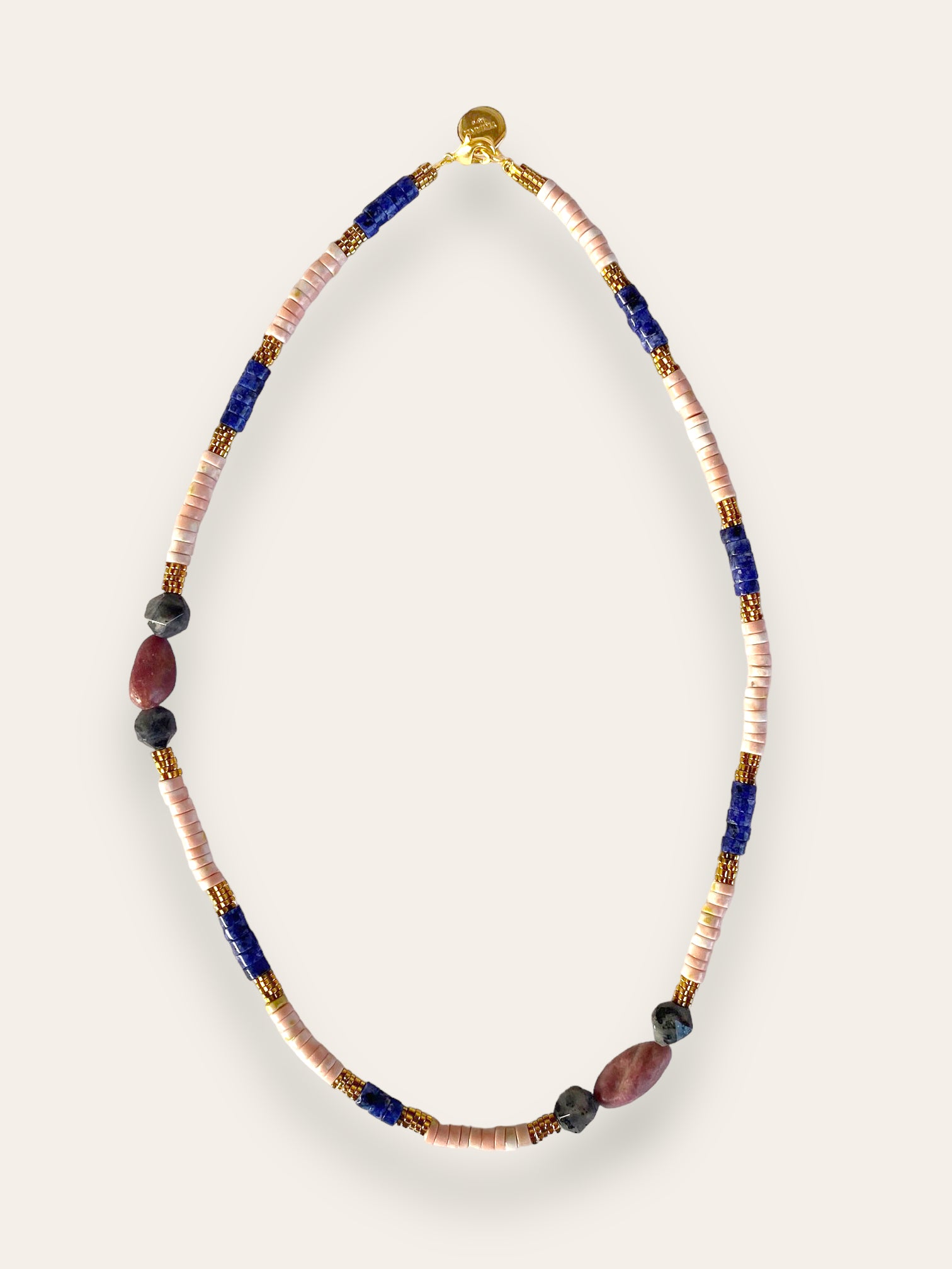 Collier AVERIA bleu/rose