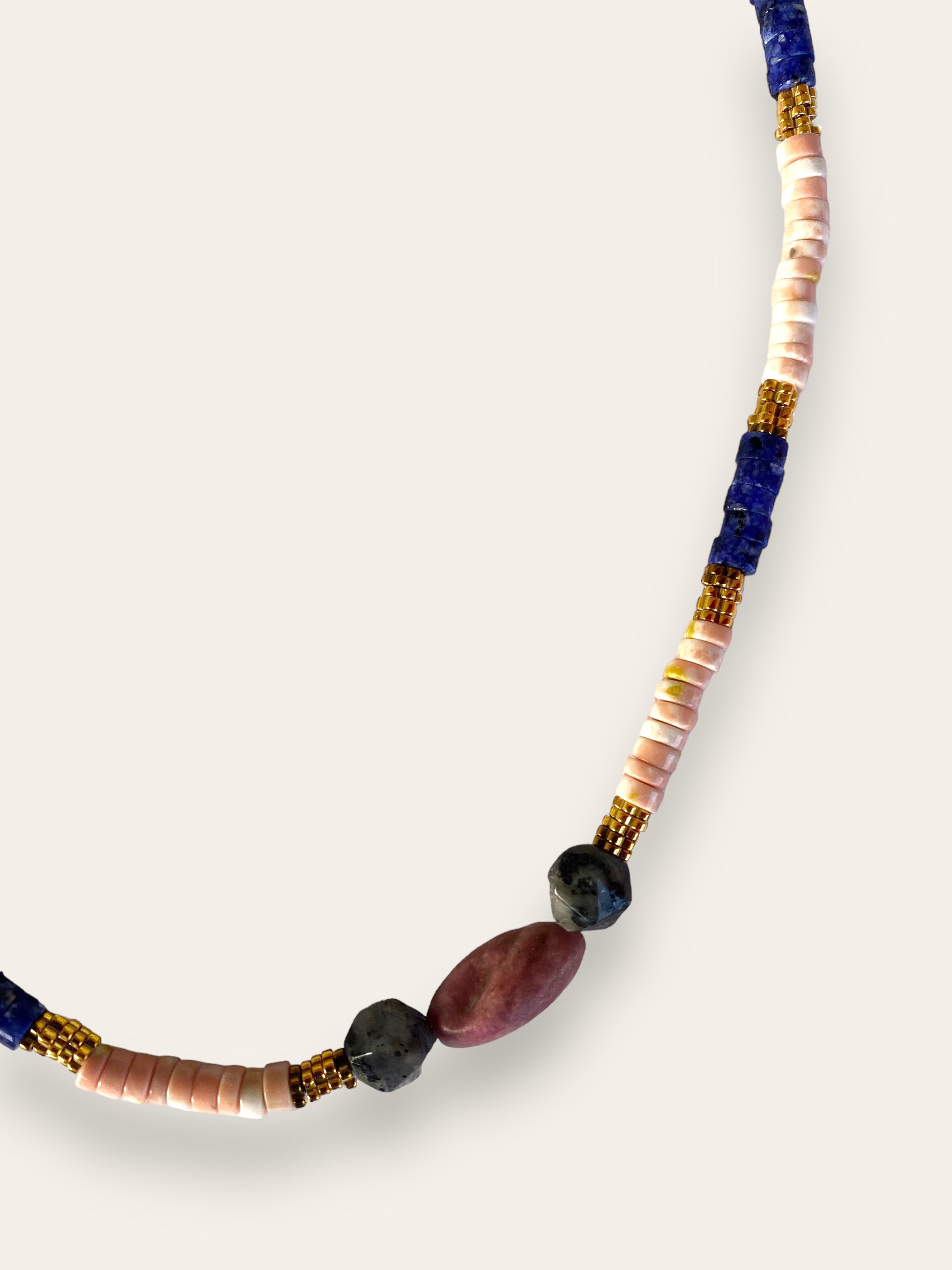 Collier AVERIA bleu/rose
