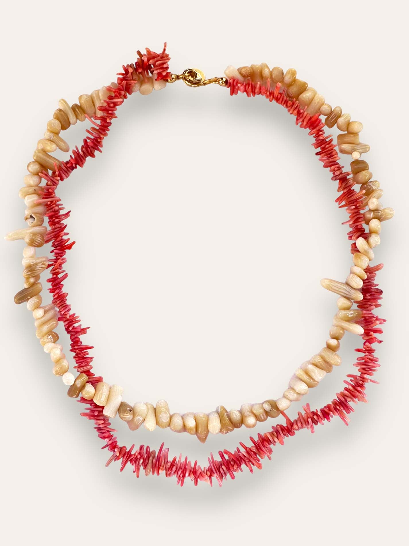 COLLIER CORAIL ET TURQUOISE