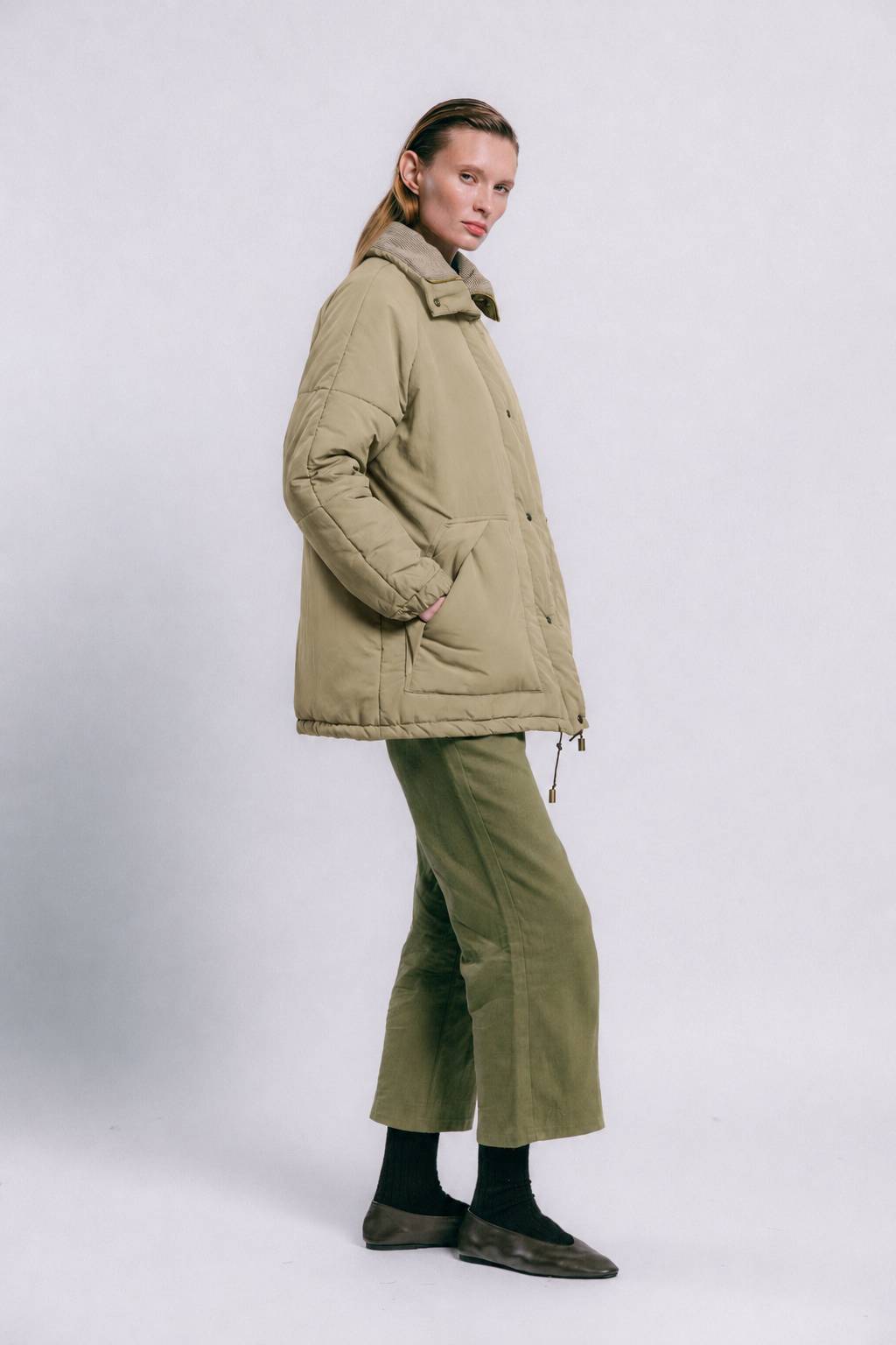 Abrigo acolchado FUJI beige