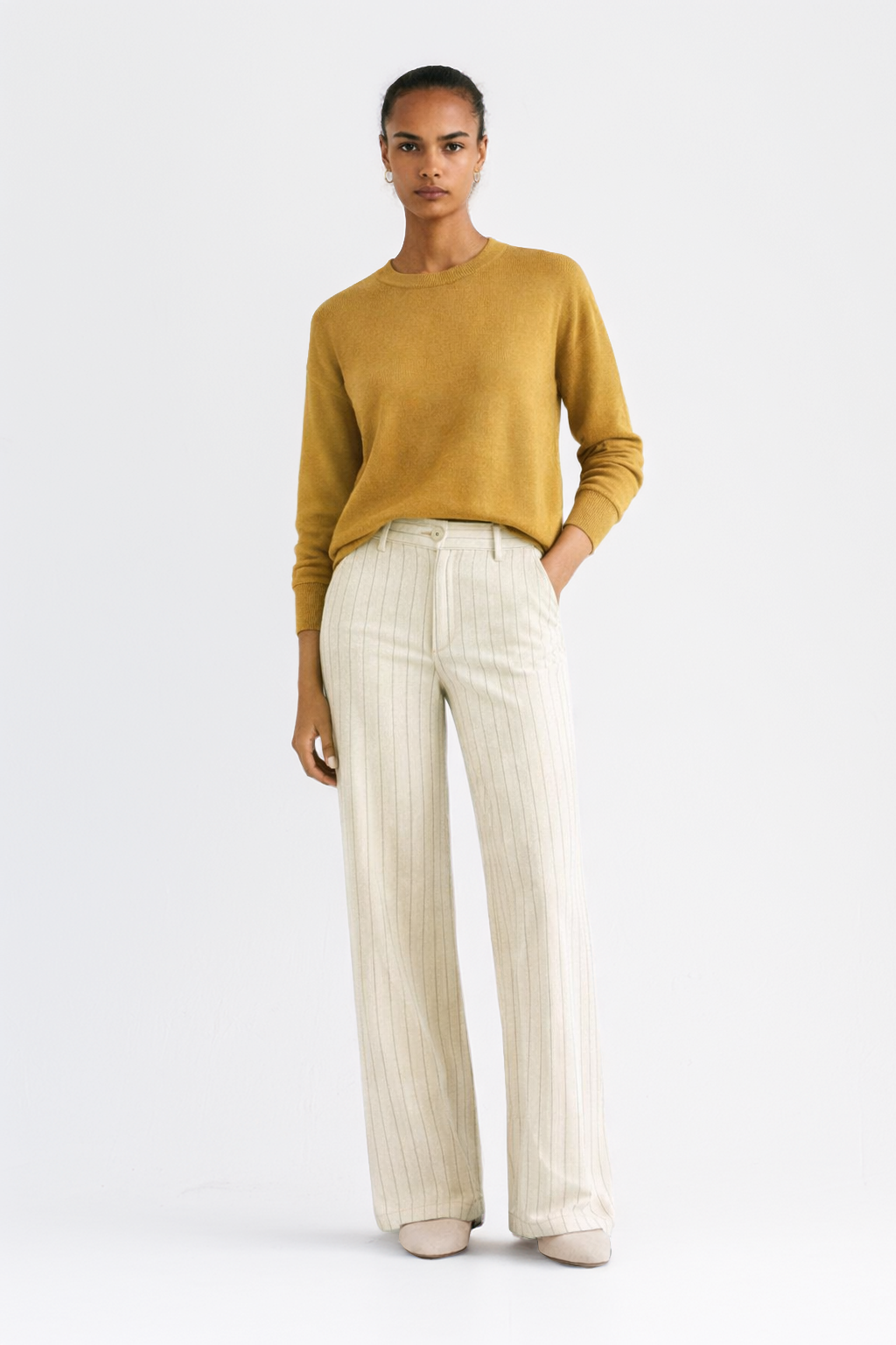 Jersey de punto fino Elvas mostaza