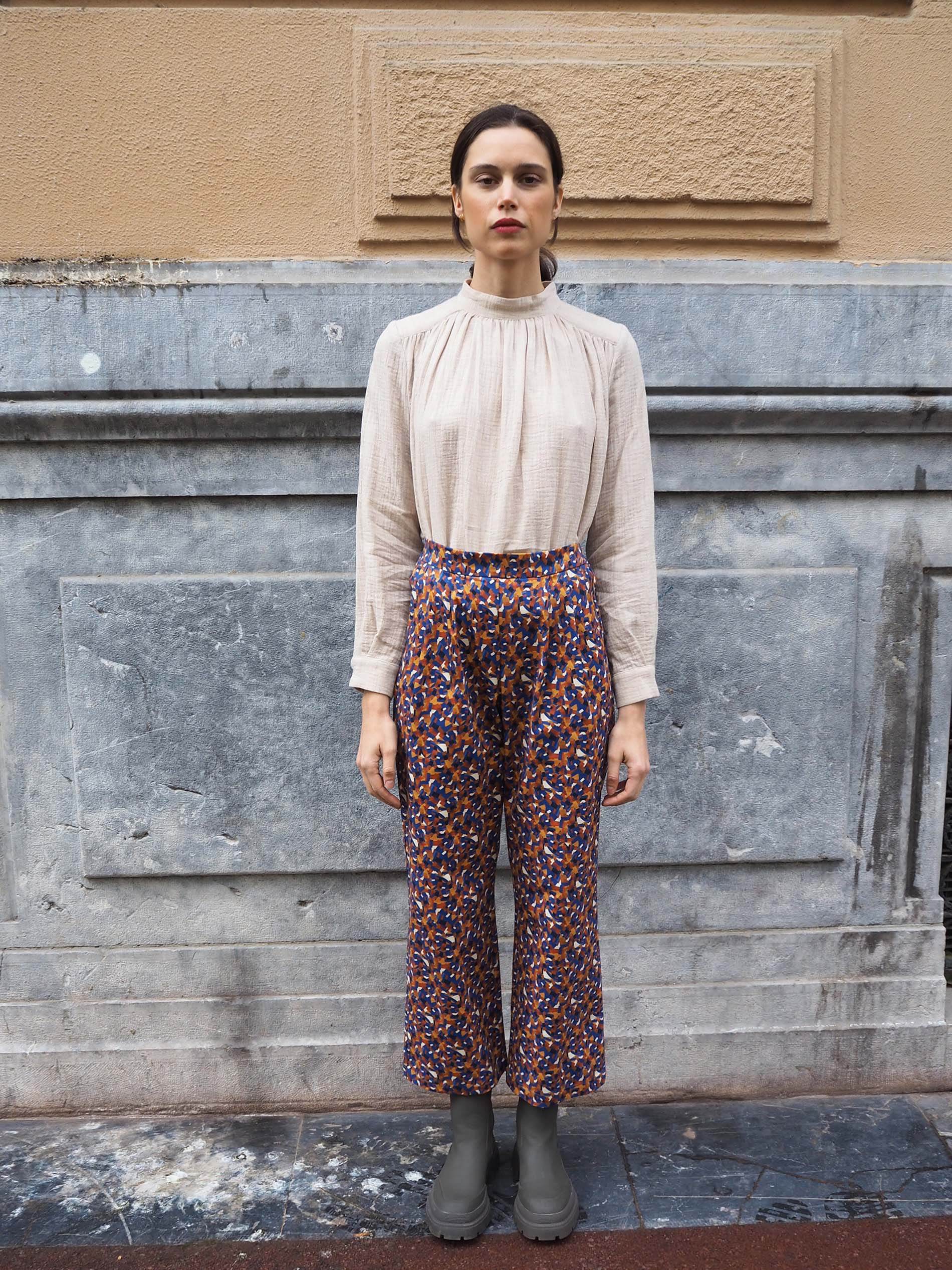 Blusa HALDEN organic beige