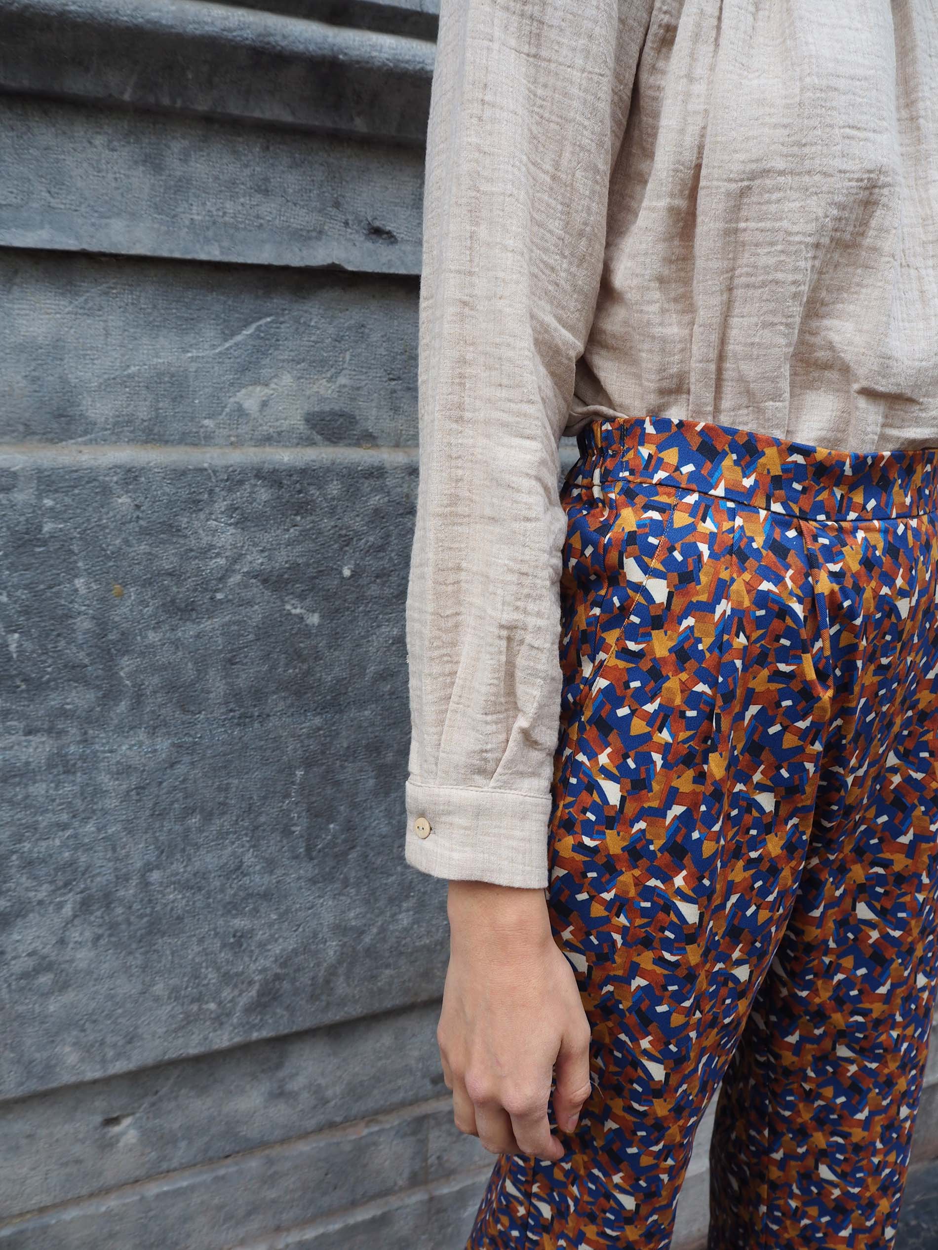 Blusa HALDEN organic beige