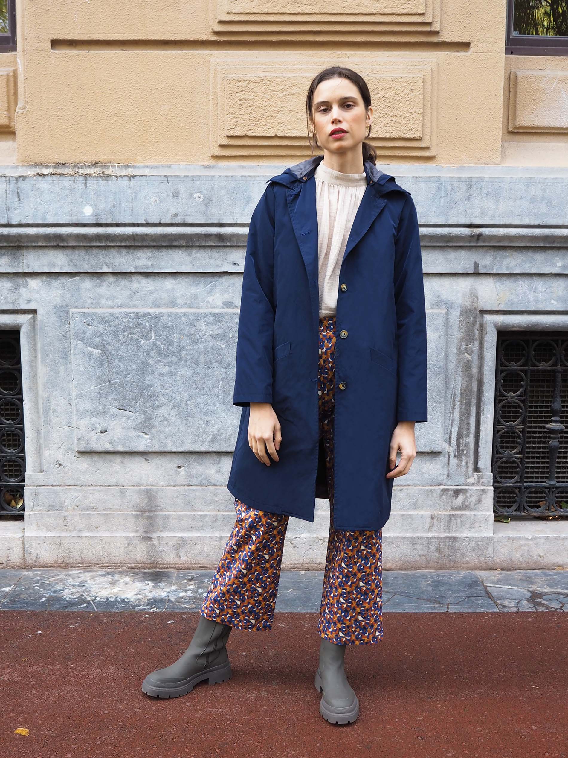 Gabardina RUSIA azul marino