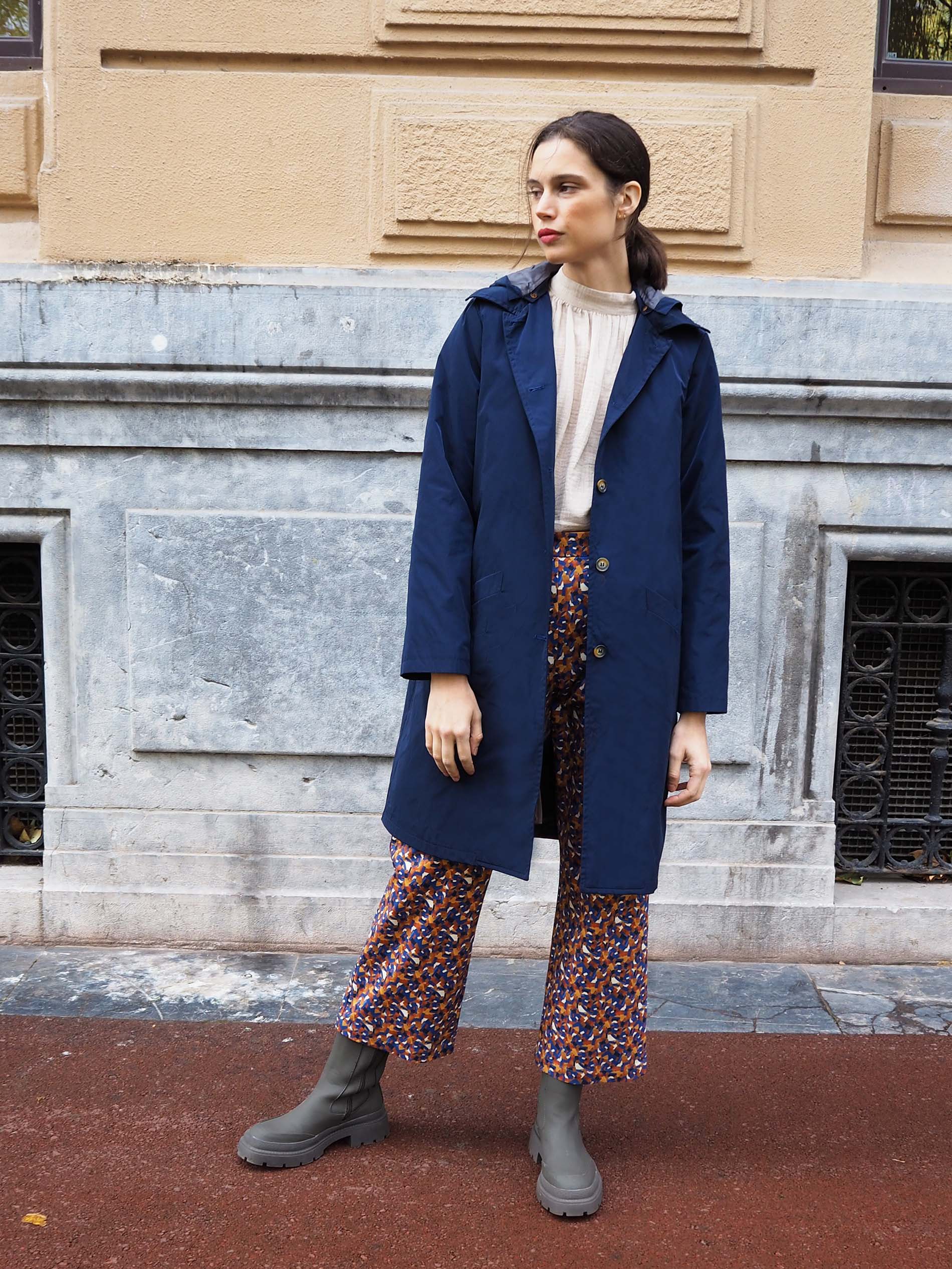 Gabardina RUSIA azul marino