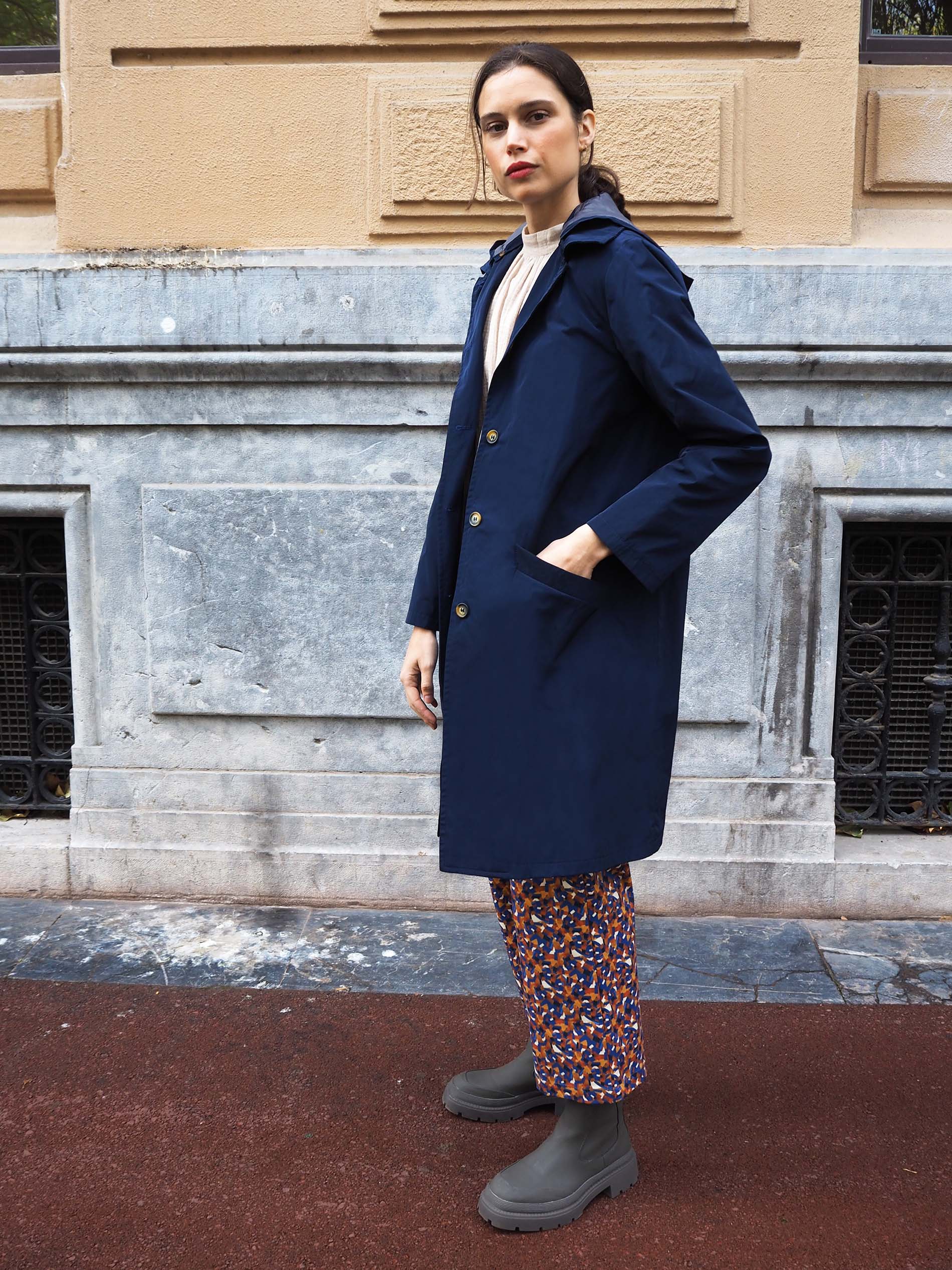 Gabardina RUSIA azul marino