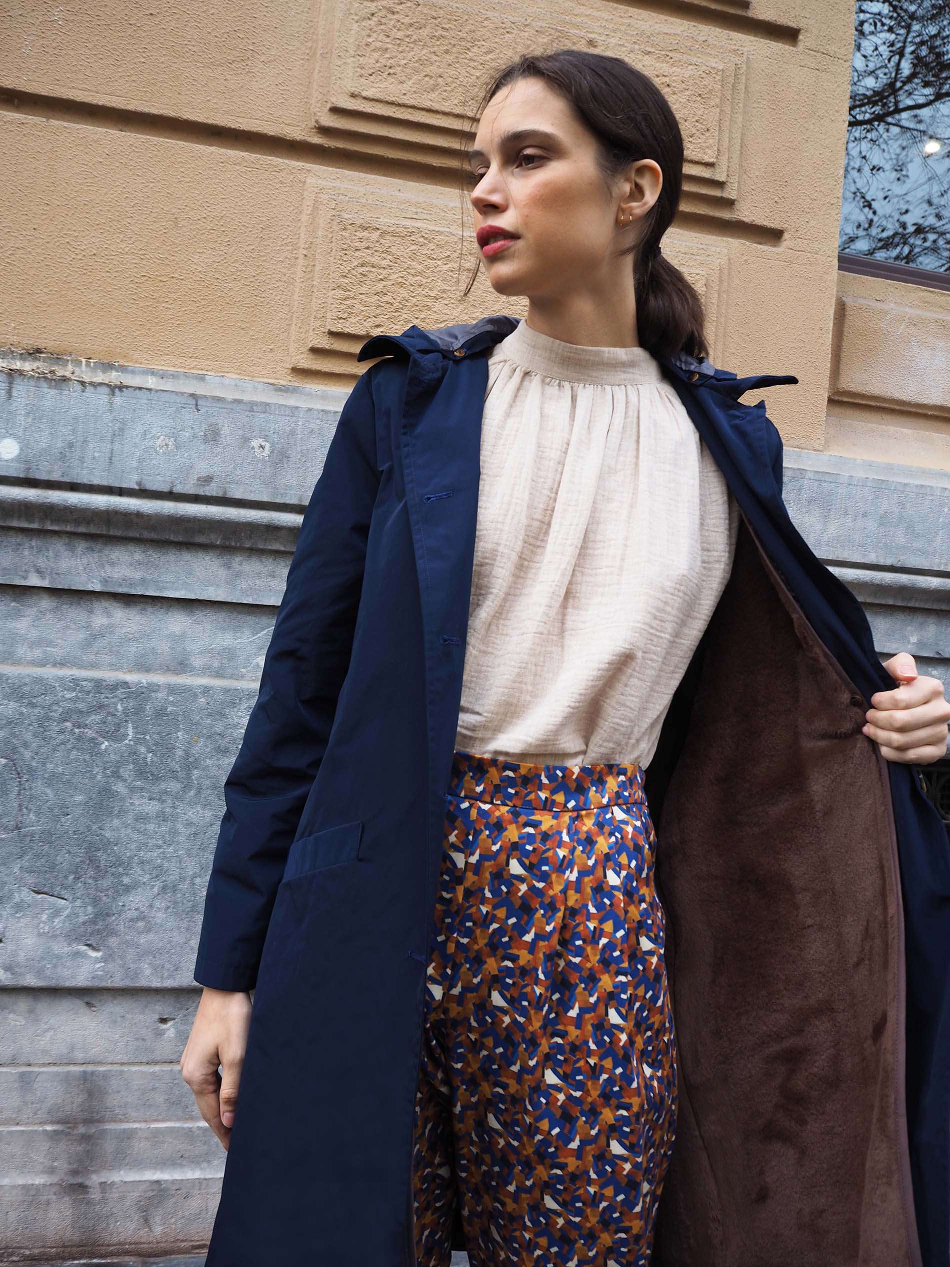 Gabardina RUSIA azul marino