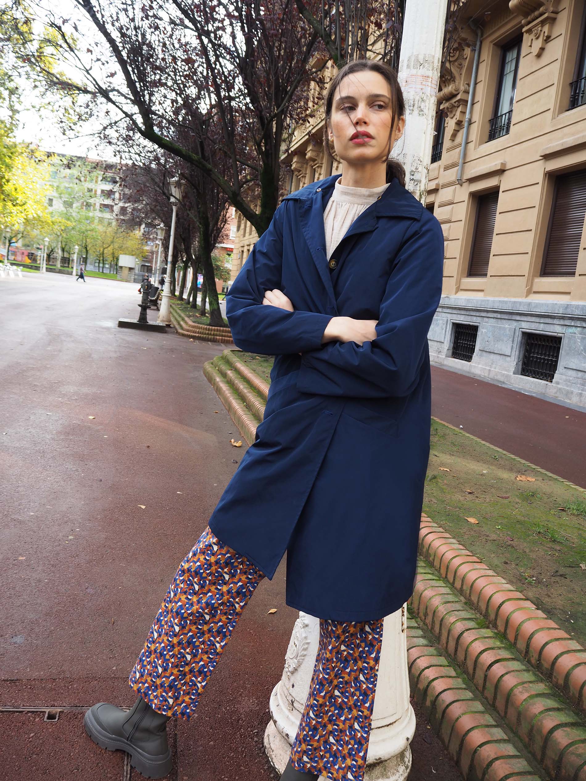 Gabardina RUSIA azul marino