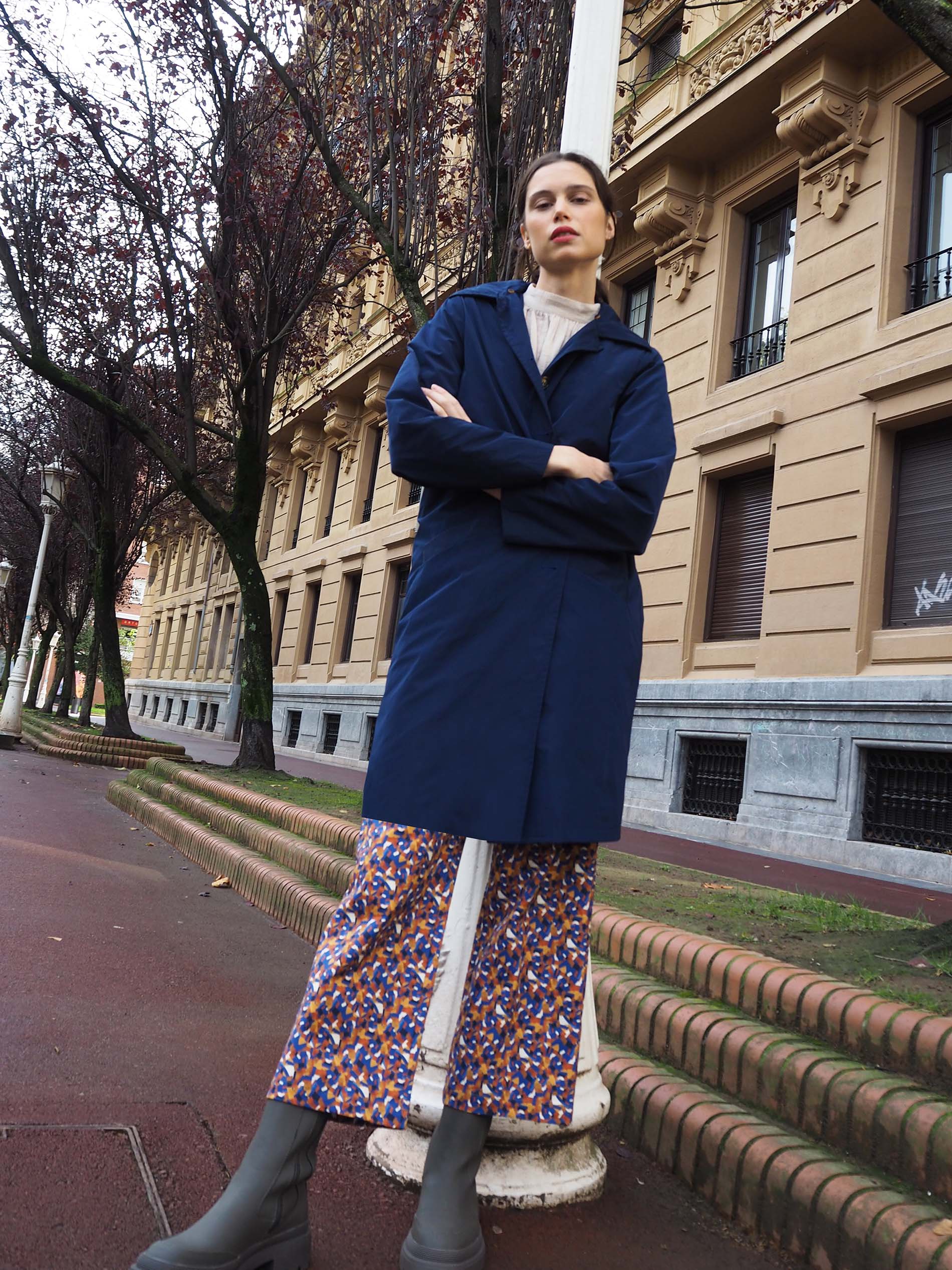 Gabardina RUSIA azul marino