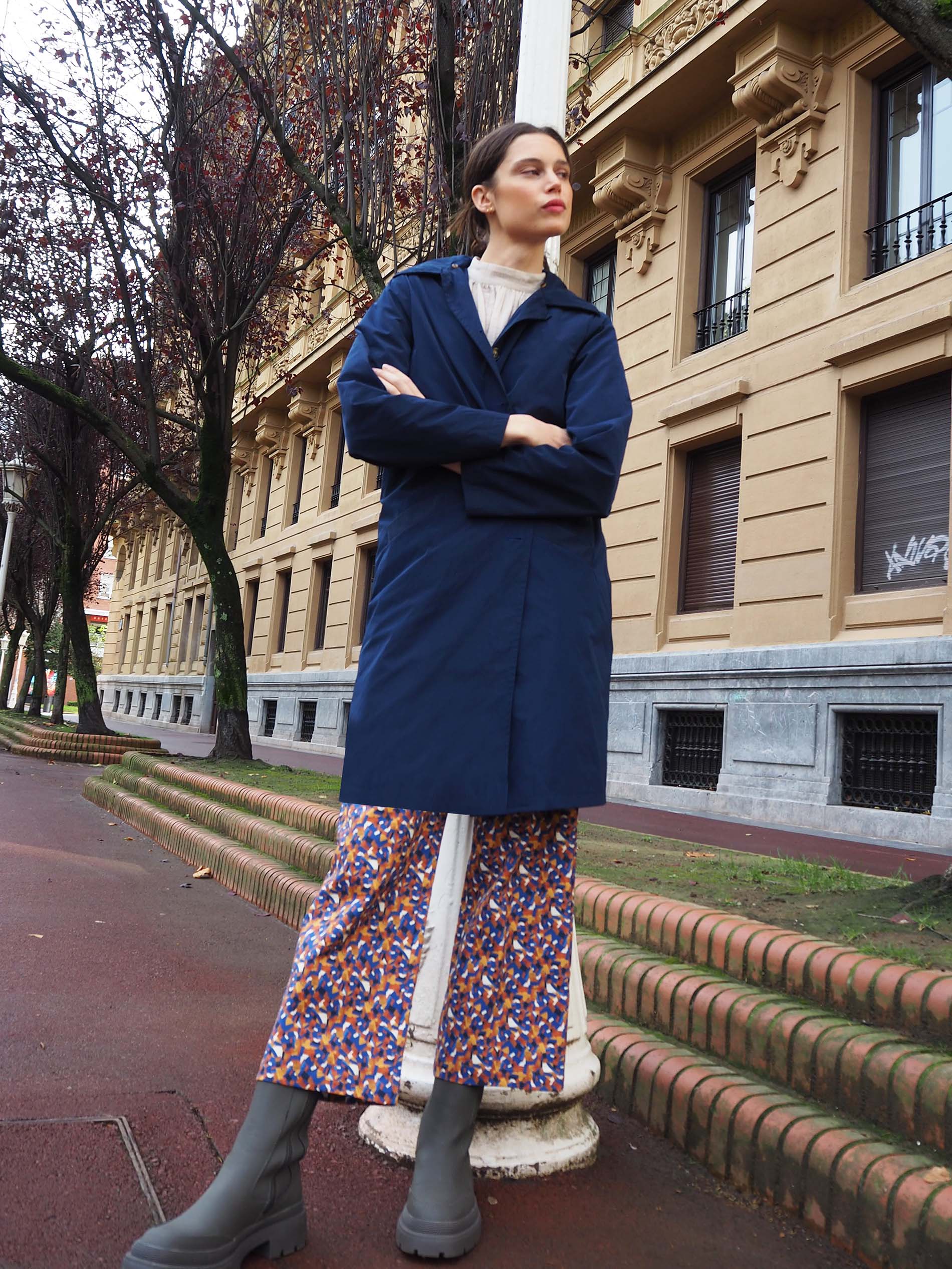 Gabardina RUSIA azul marino