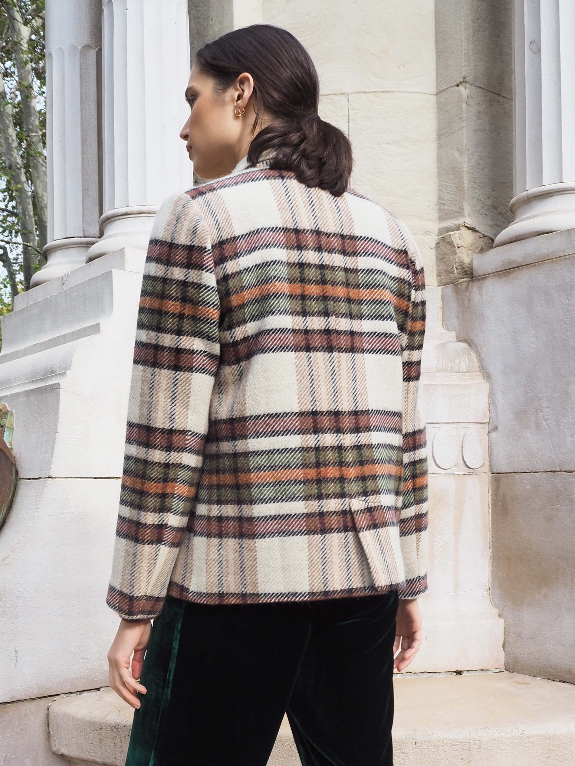 Chaquetón TURIN cuadros beige