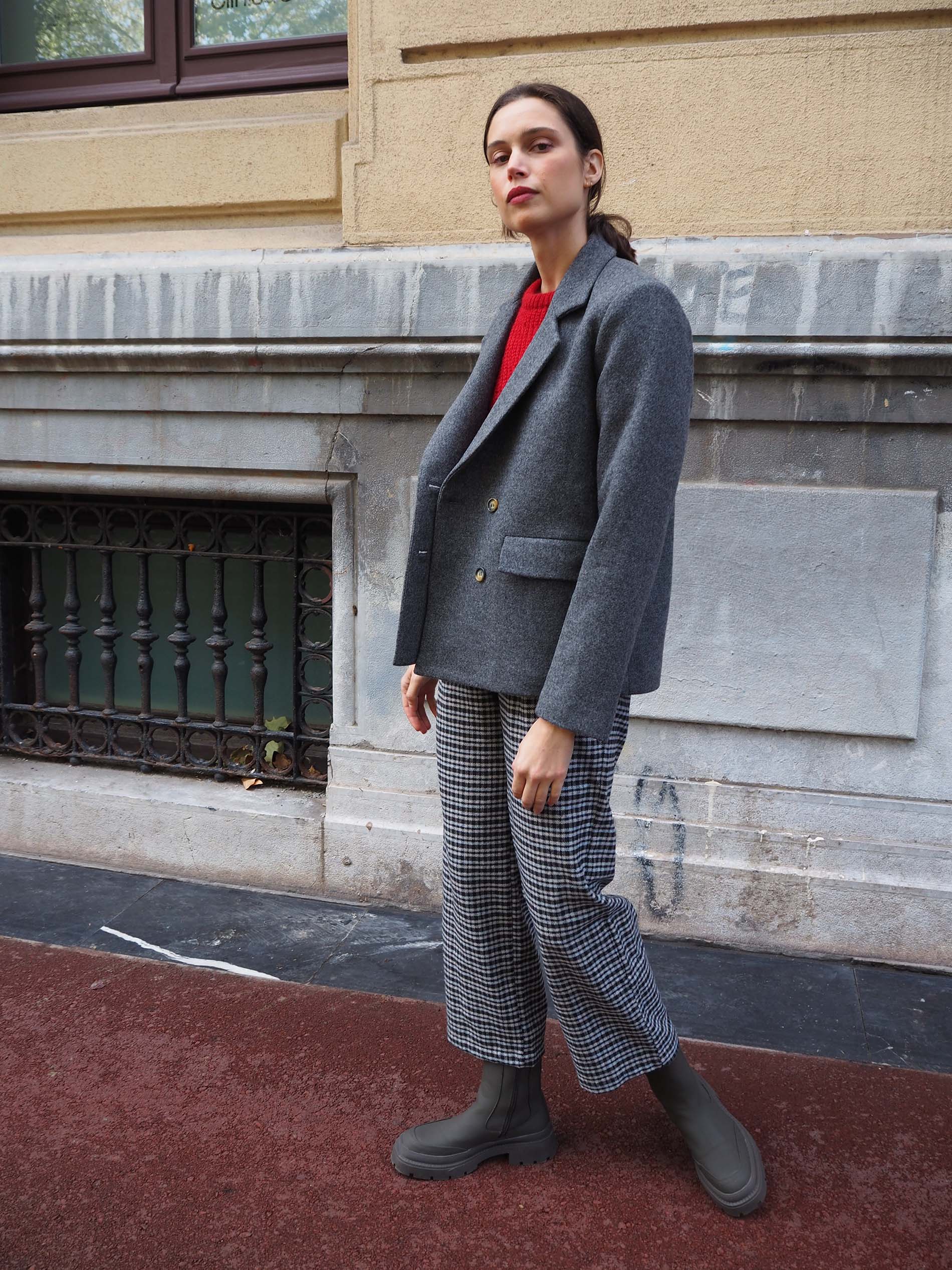 Chaquetón TURIN lana gris