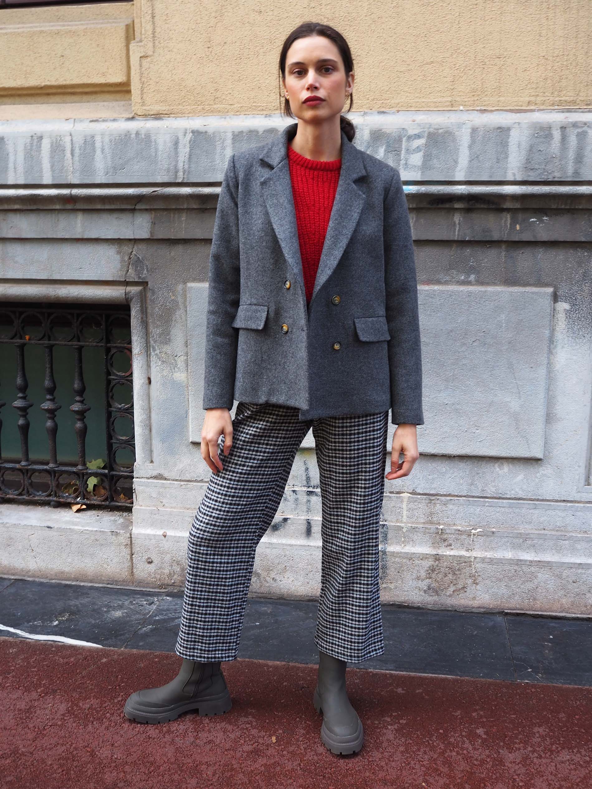 Chaquetón TURIN lana gris