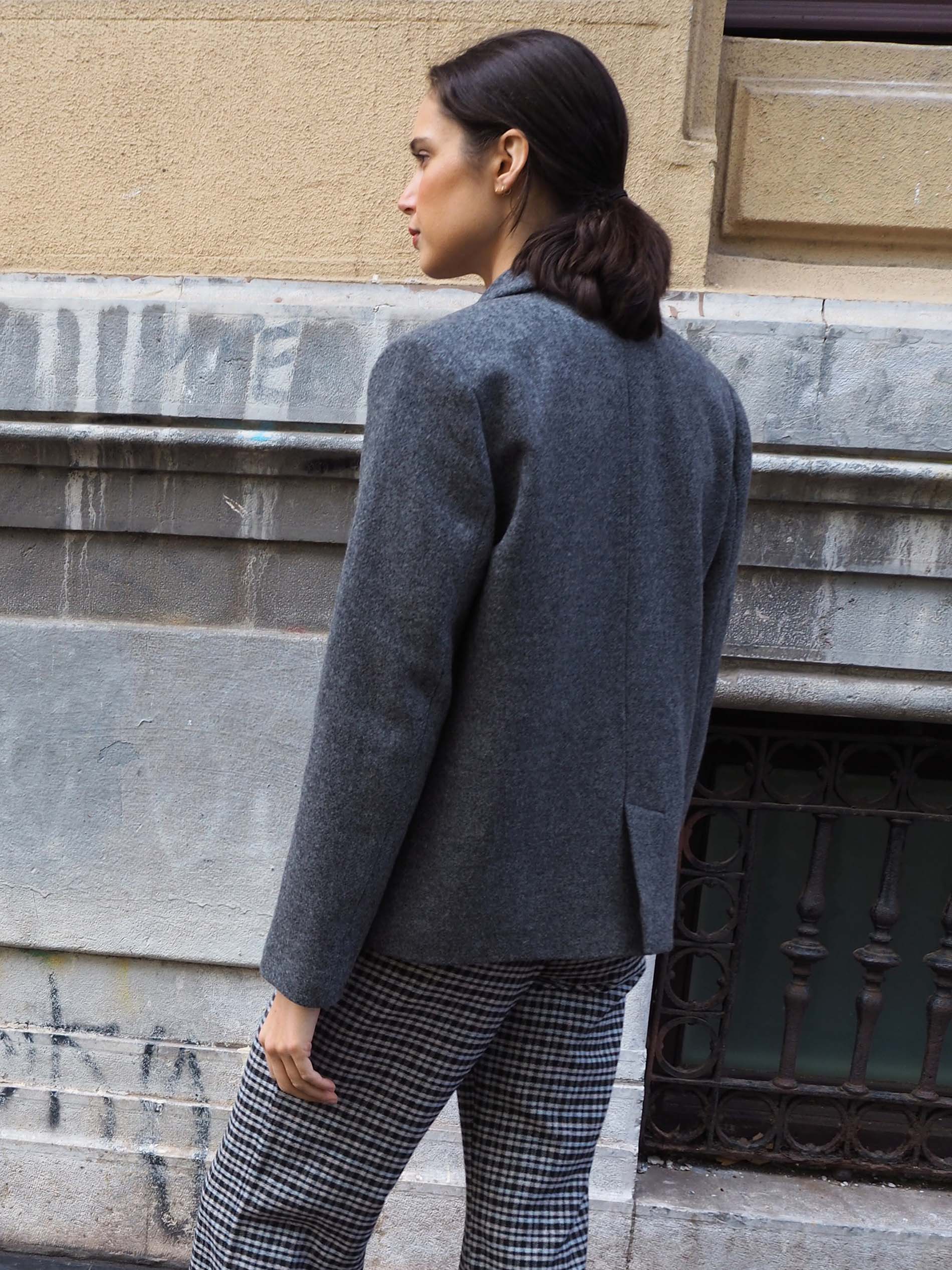 Chaquetón TURIN lana gris