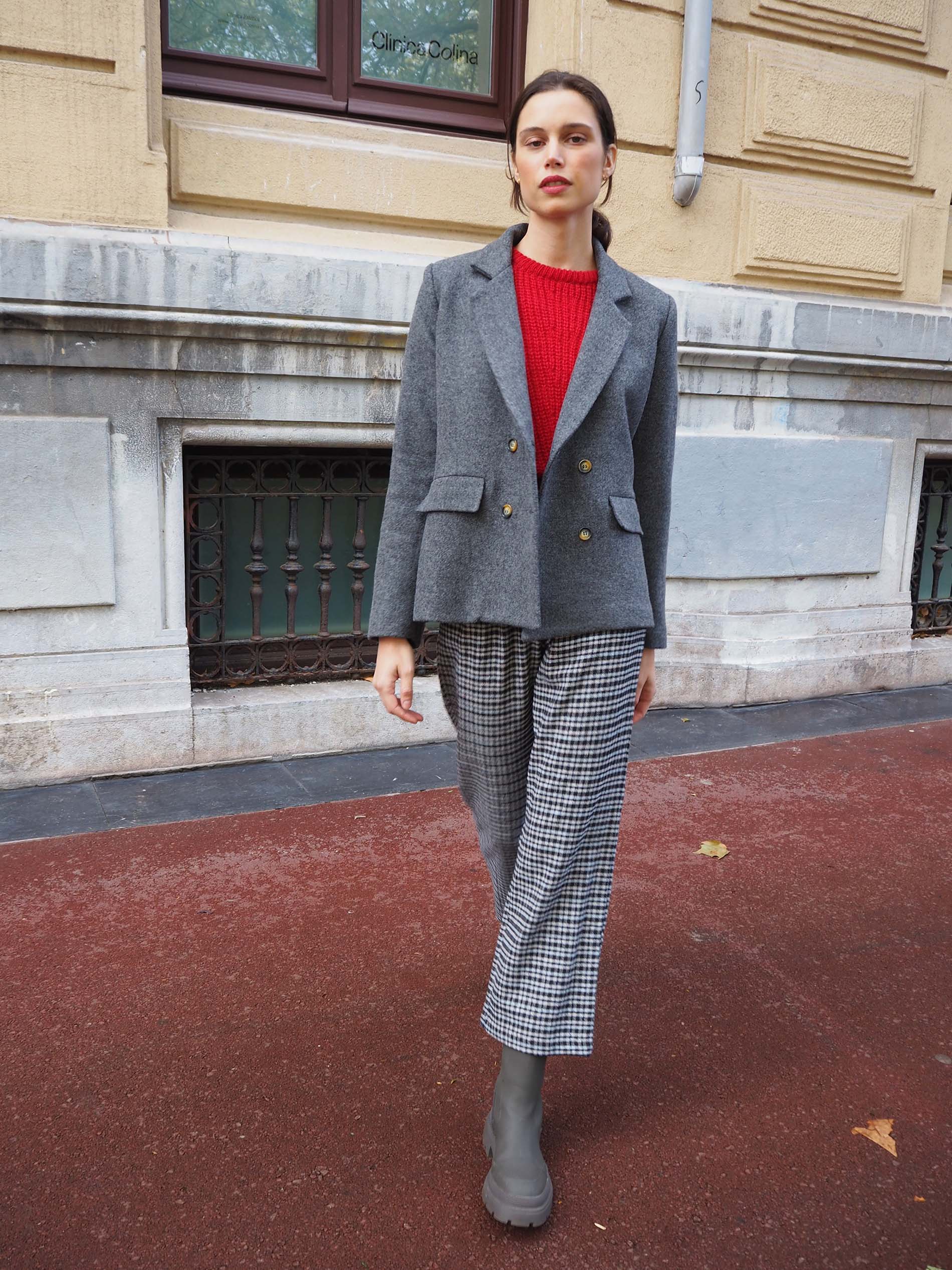 Chaquetón TURIN lana gris