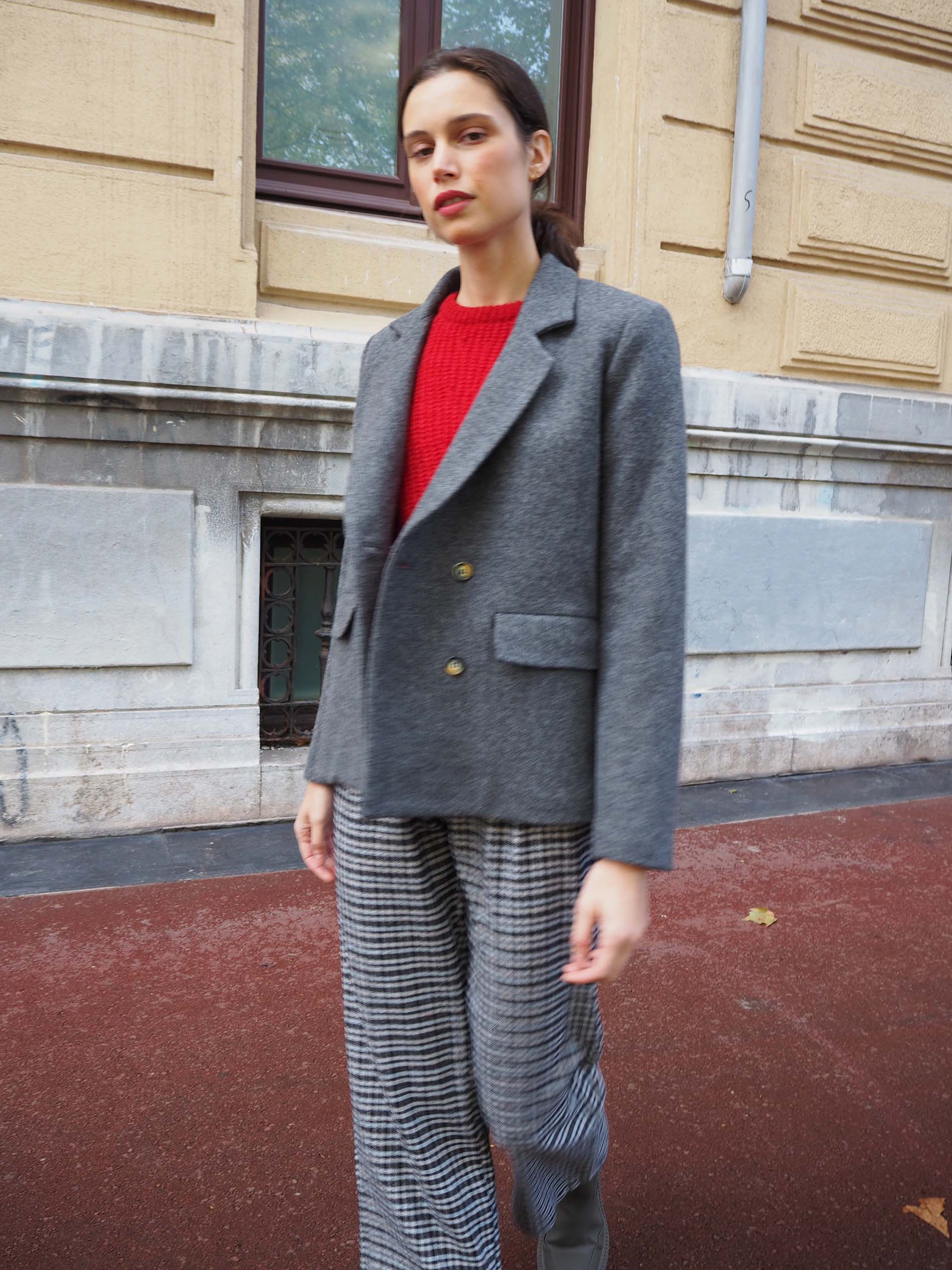 Chaquetón TURIN lana gris