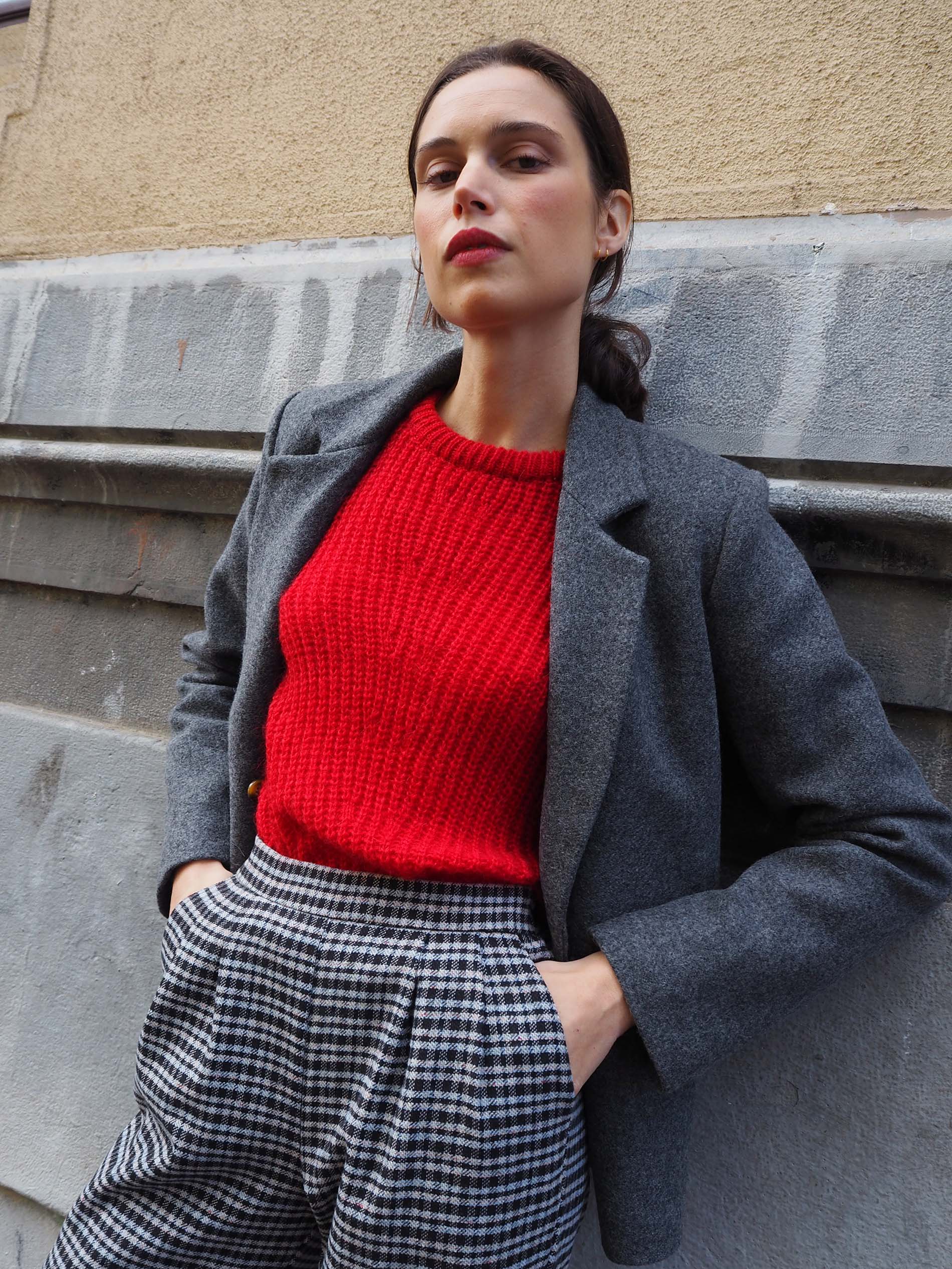 Chaquetón TURIN lana gris