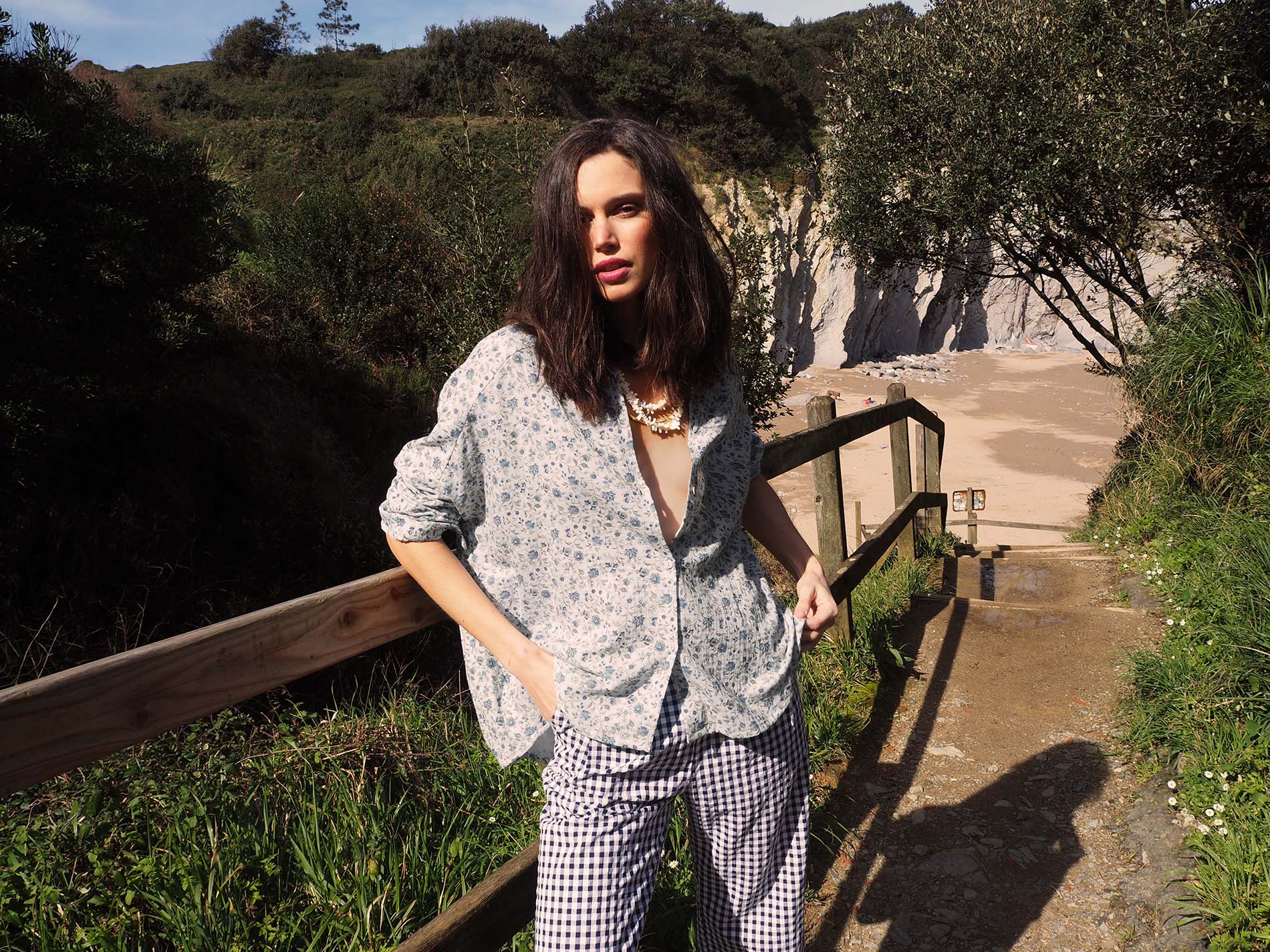 Blusa algodón orgánico STAR print flor