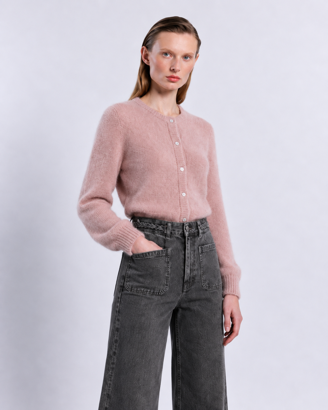 Chaqueta DINA rosa empolvado