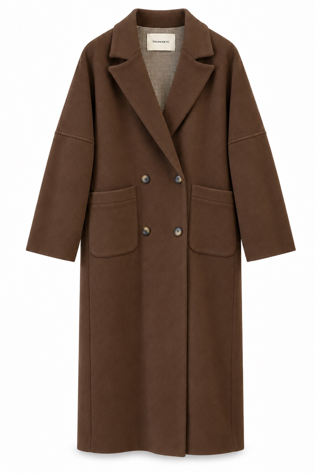 Abrigo Oslo de lana y cashmere chocolate