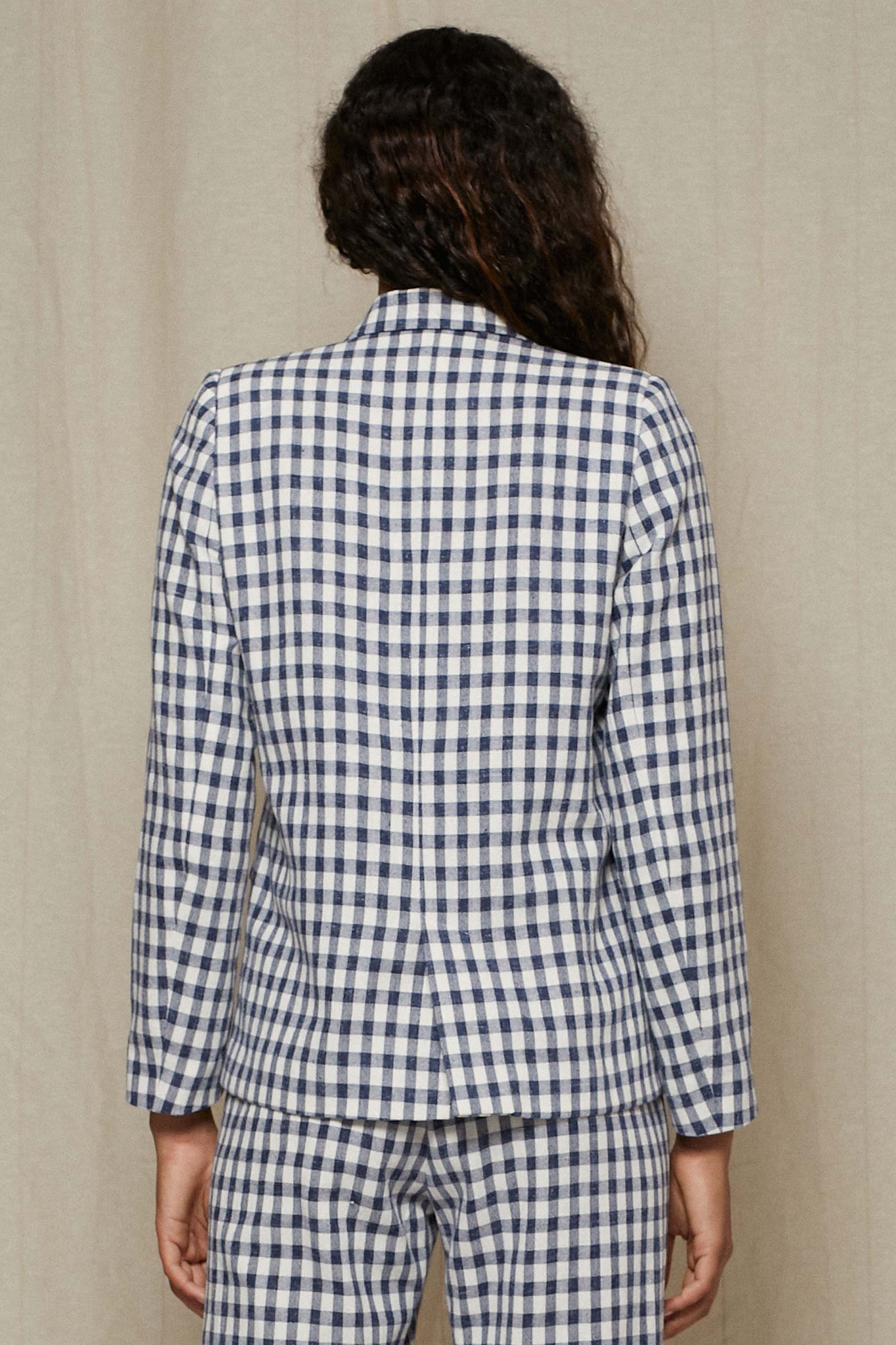 Blazer cuadros vichy navy TURIN