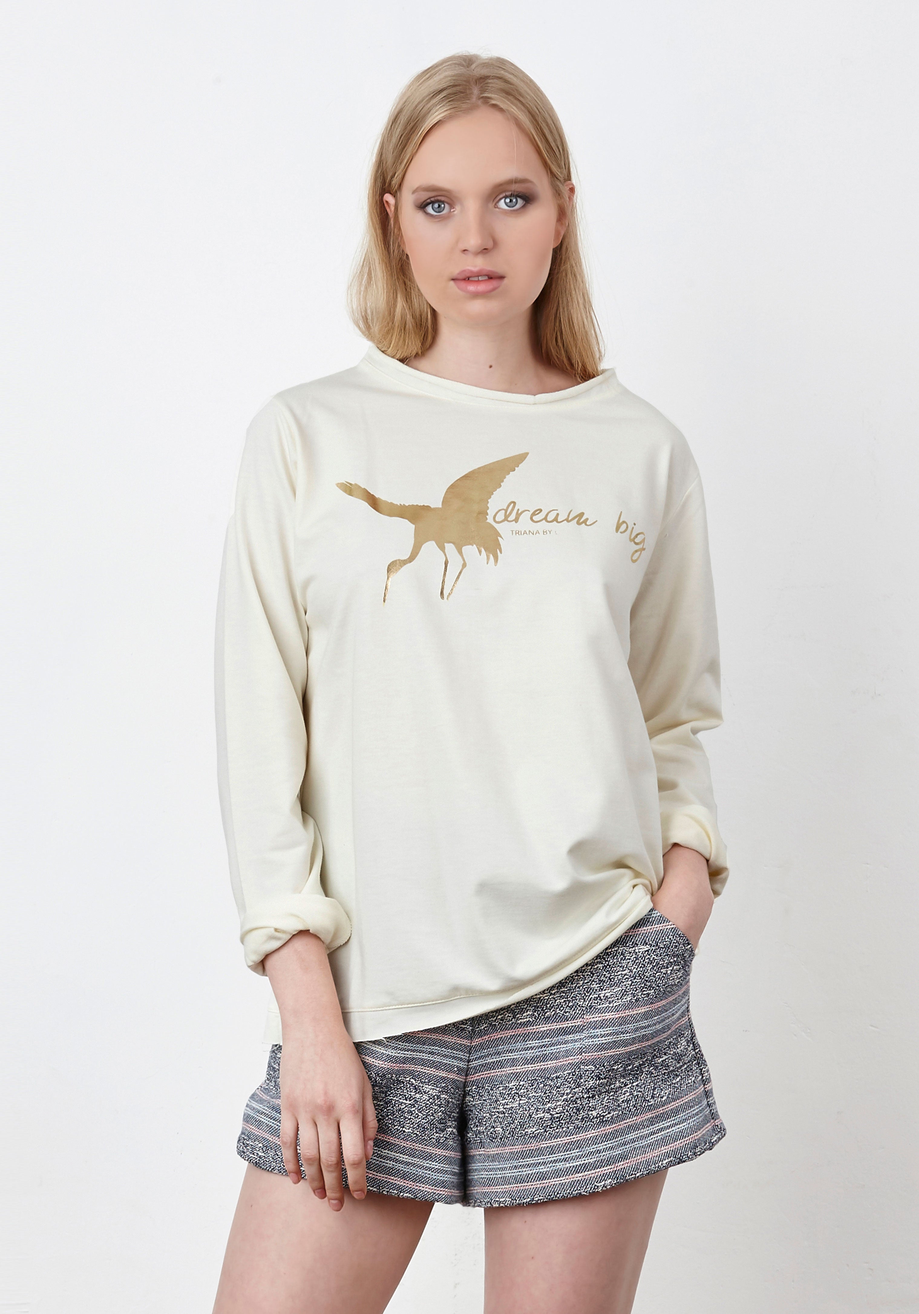 White sweatshirt DREAM BIG