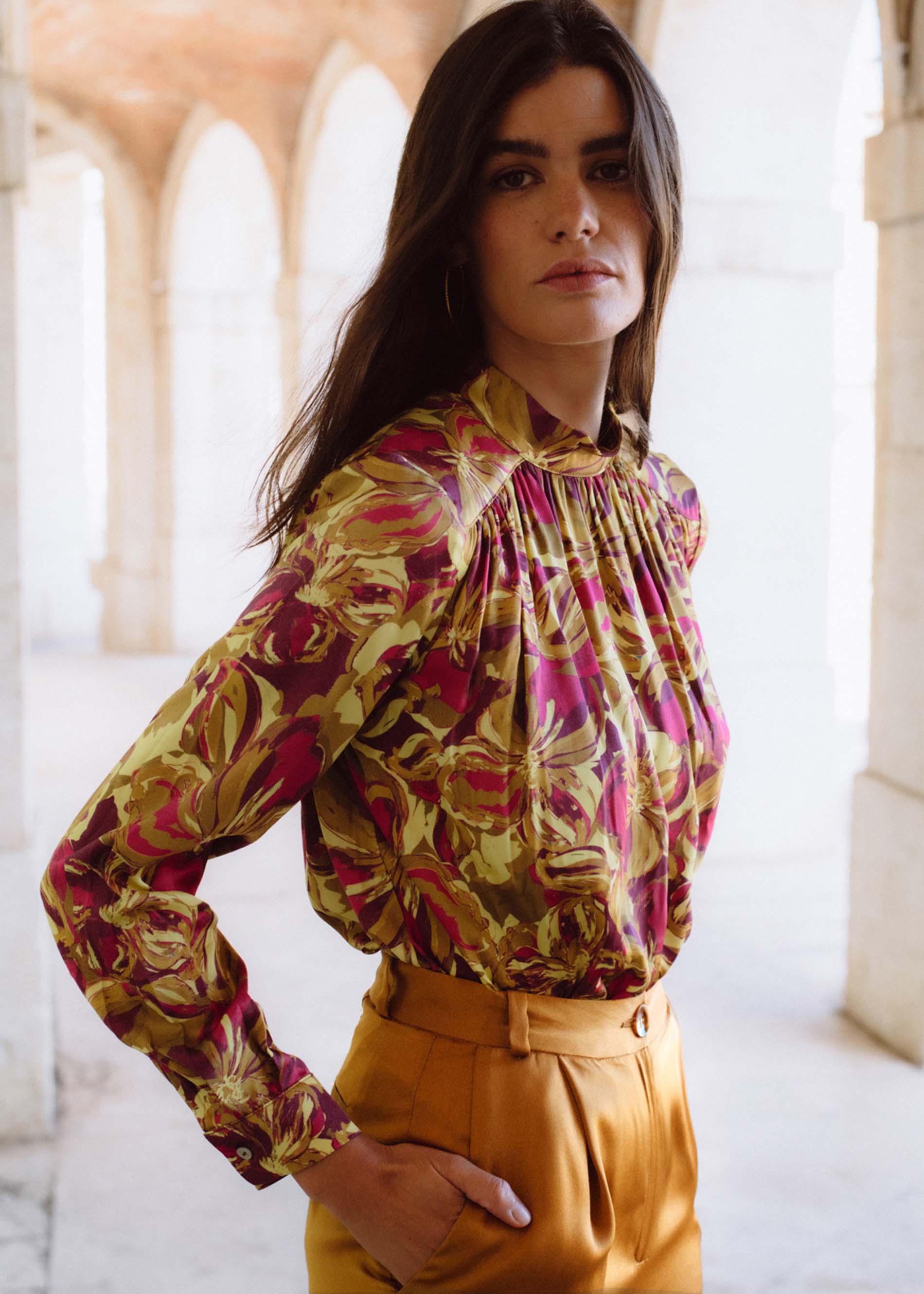 Blusa HALDEN garden print